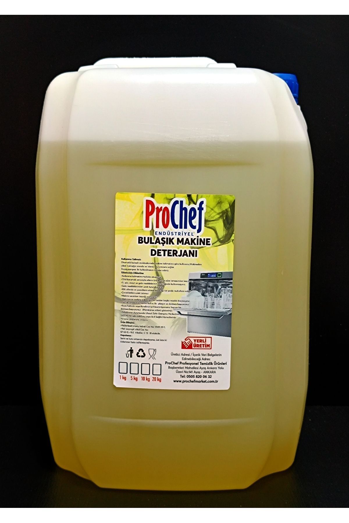 10 Kg Eko Endüstriyel Bulaşık Makinası Yıkama Deterjanı Sıvı / Lt / Litre