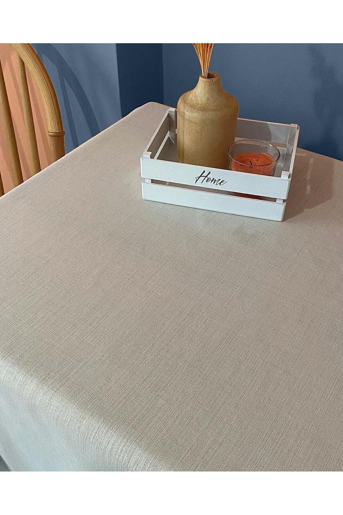 CASPARA-Texture I - Organic Raw Linen Tablecloth with Stylish Design 3