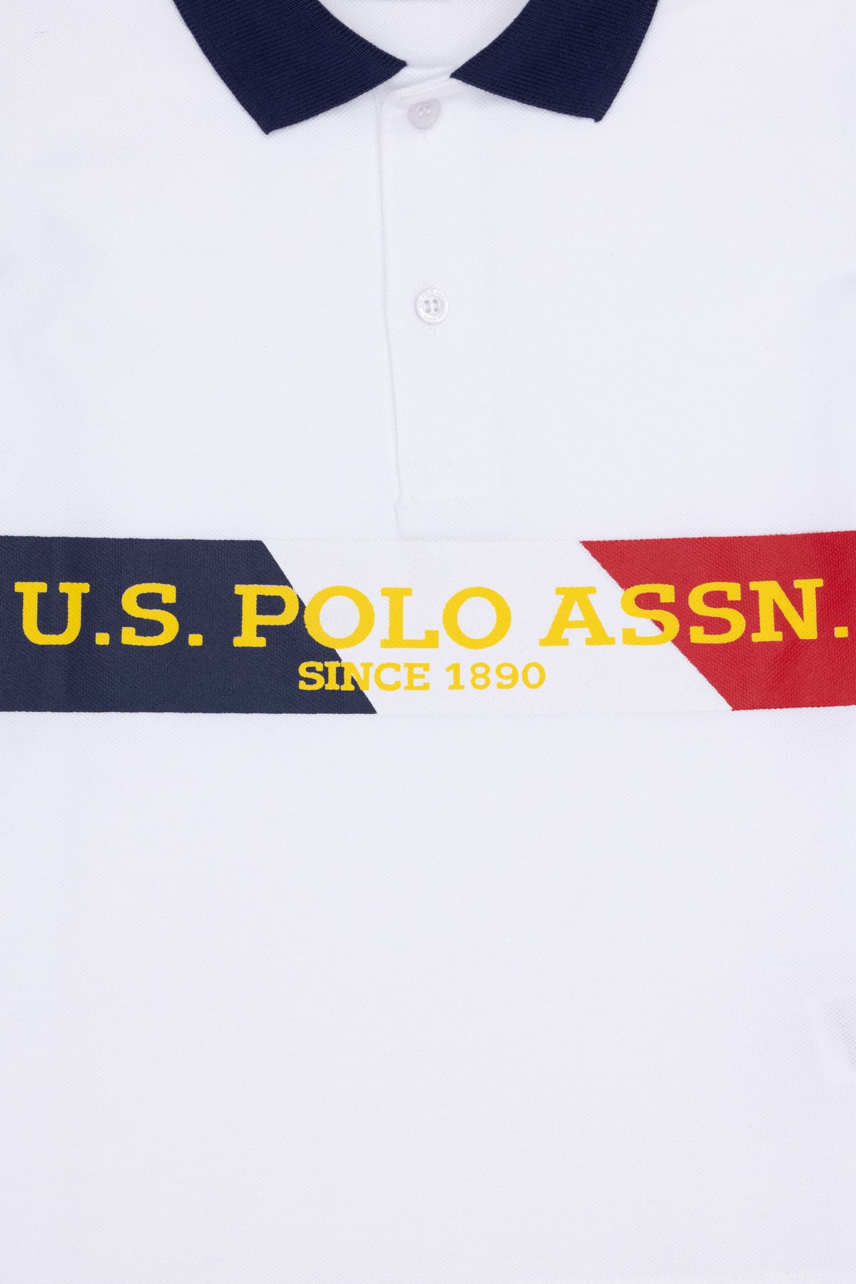 U.S. Polo Assn.-Tricou alb cu gât polo pentru băiat 50266064 -VR013 5