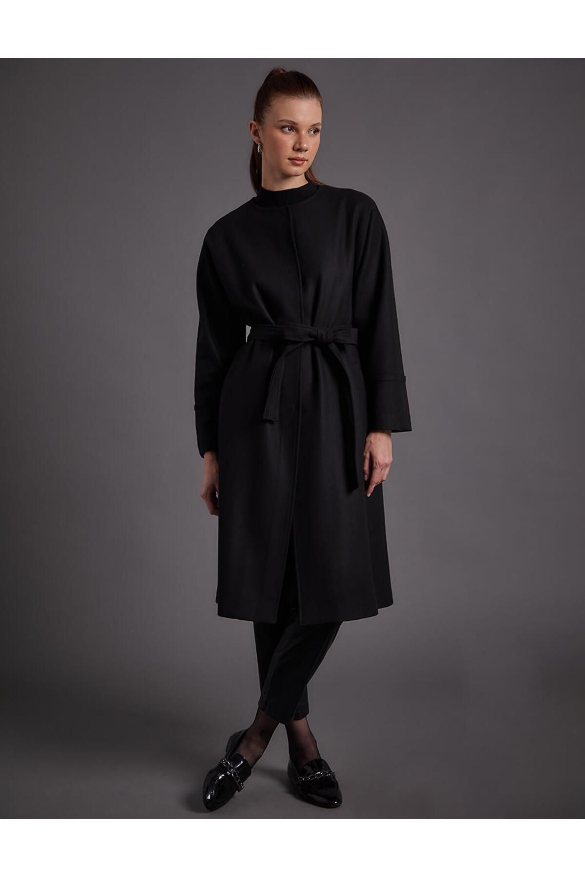 Vivencia-Coat - Black - Tunic 1