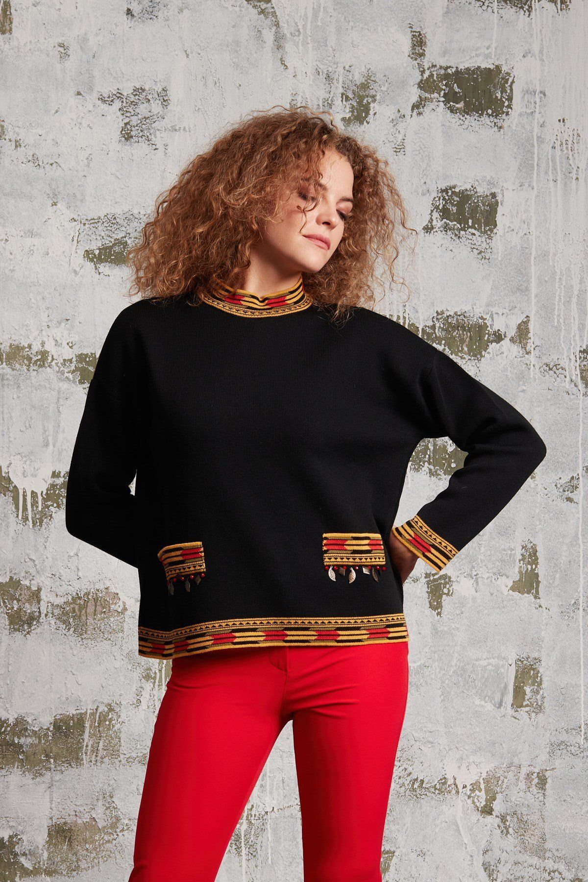 Two Mail-Ethnic Patterned Tirko Black 4