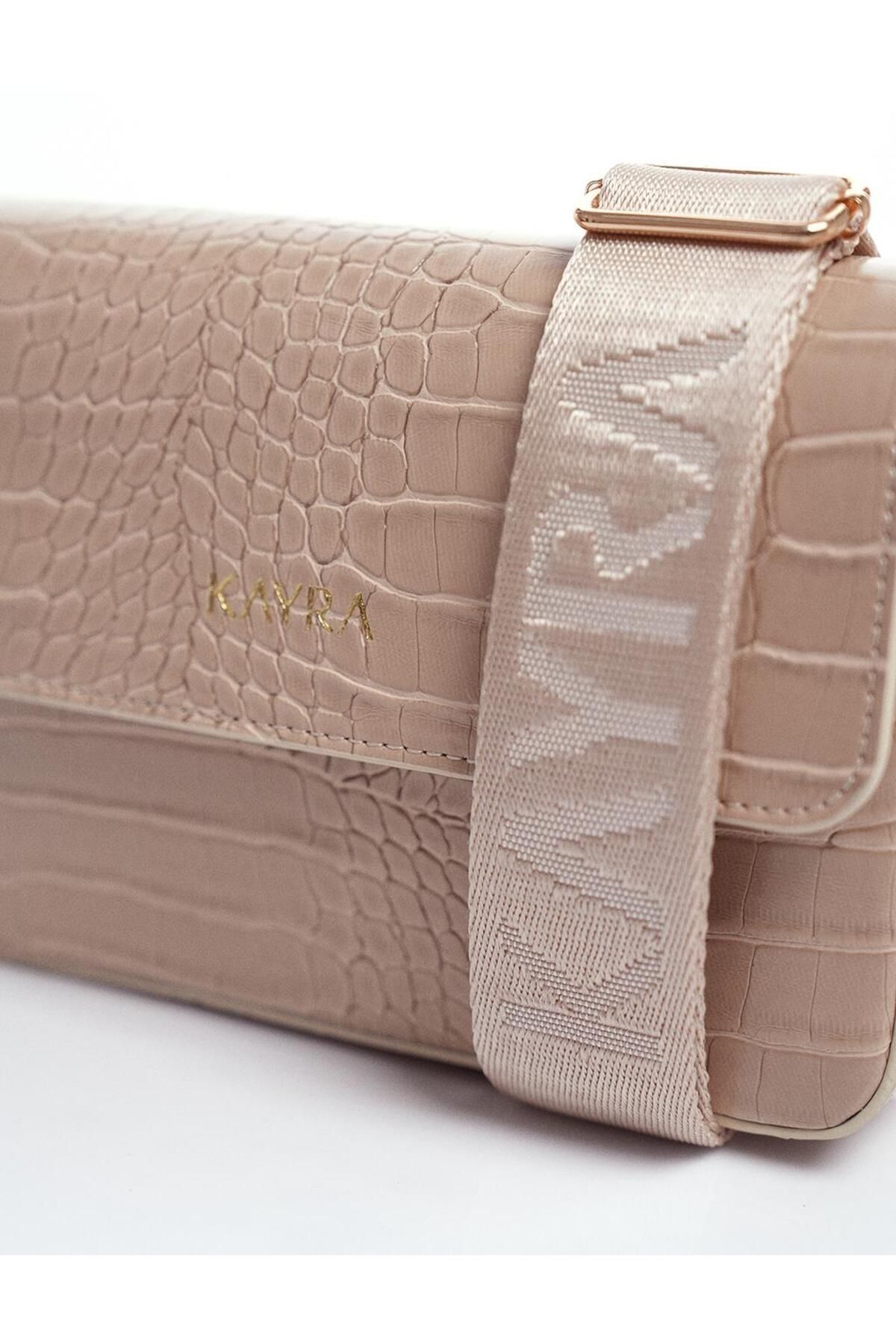 Kayra-Croco Bag with Cream Color Cover 4