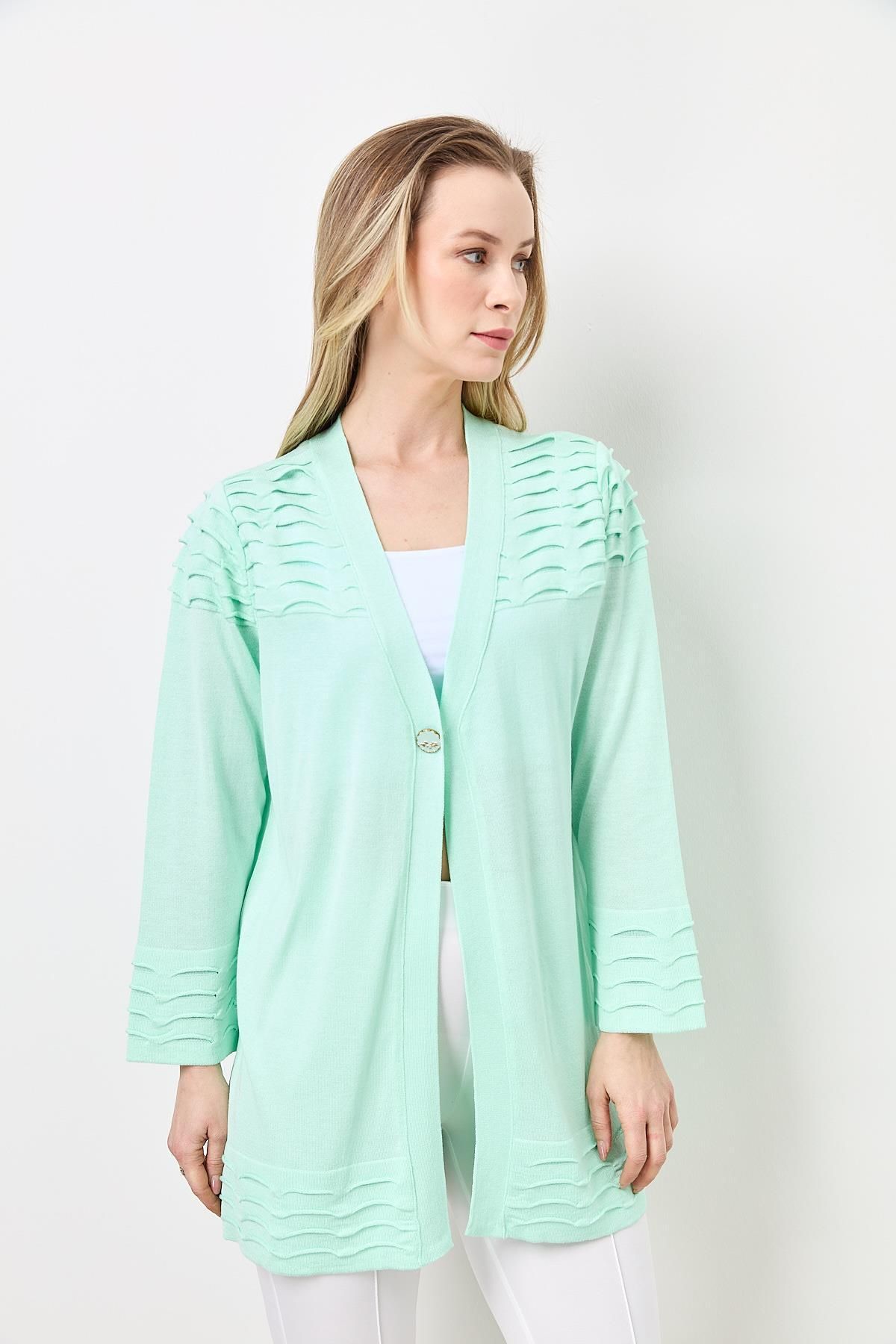 Two Mail-Cardigan - Green - Oversize 2