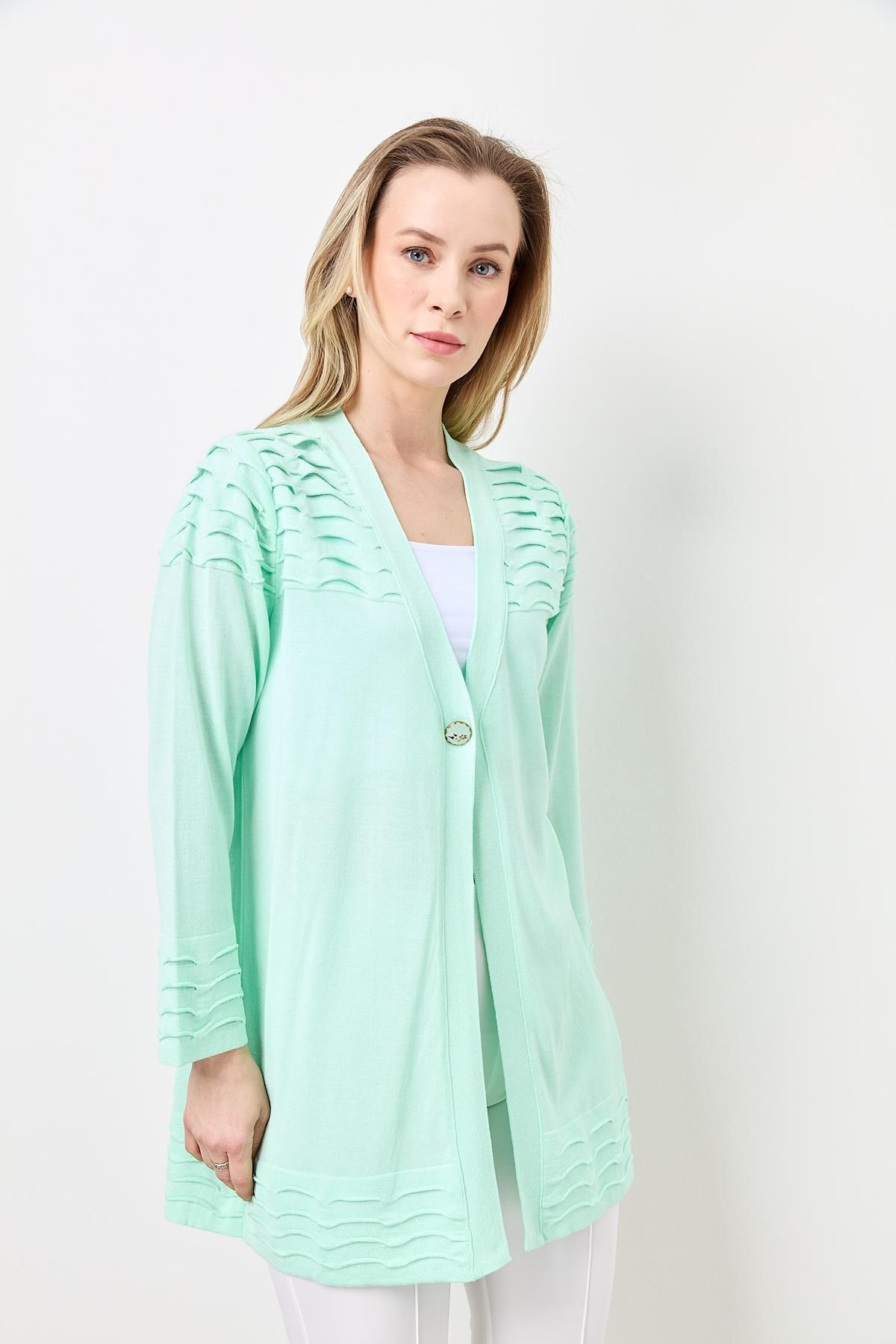 Two Mail-Cardigan - Green - Oversize 3