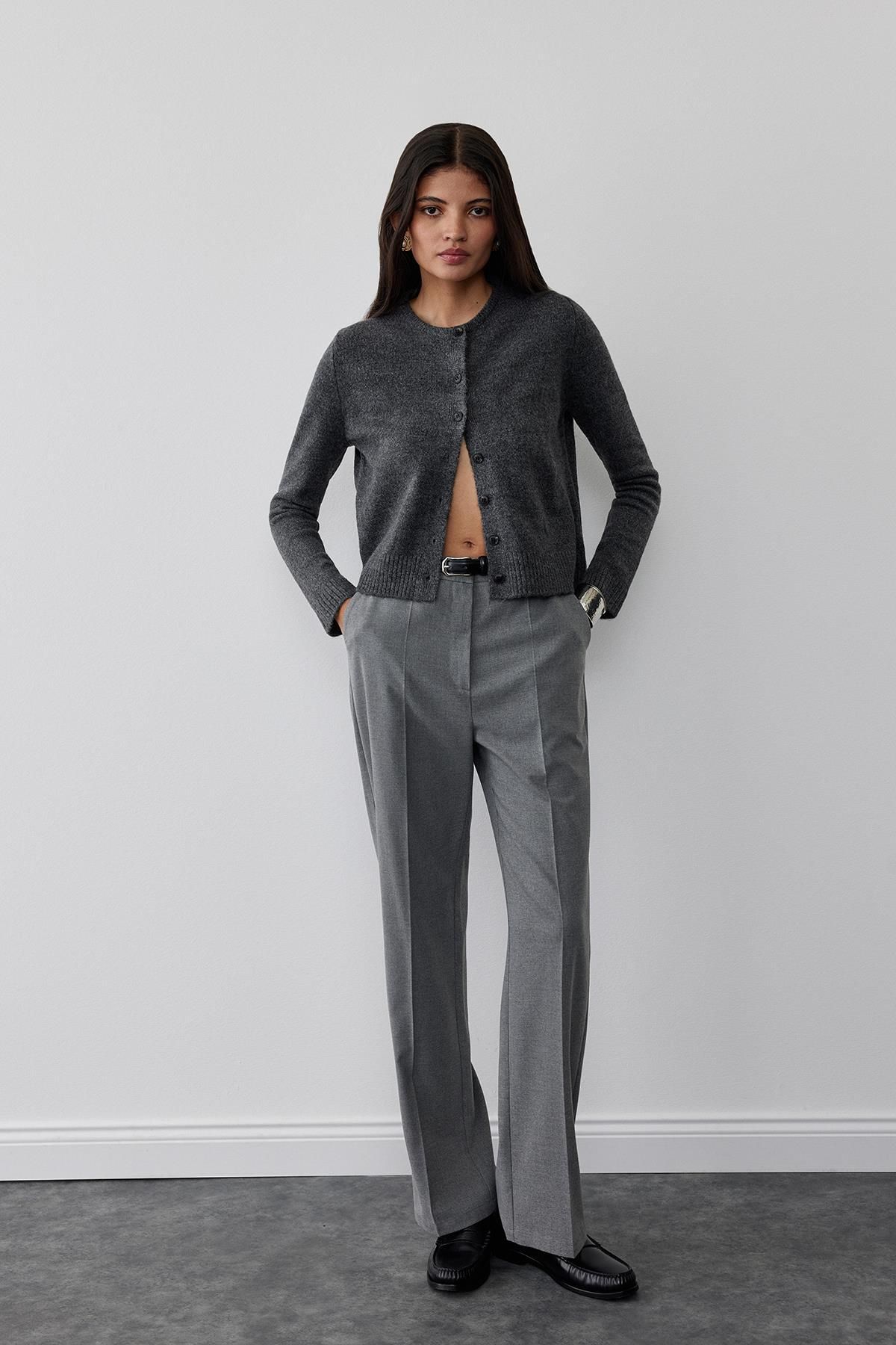 Suud Collection-Geräucherte, gerade Hose für jeden Tag 3