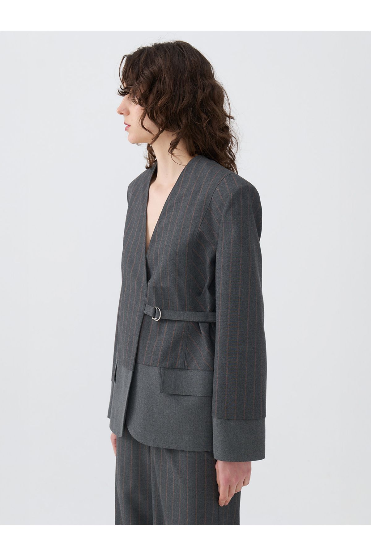 Nocturne-Padded Striped Jacket 2