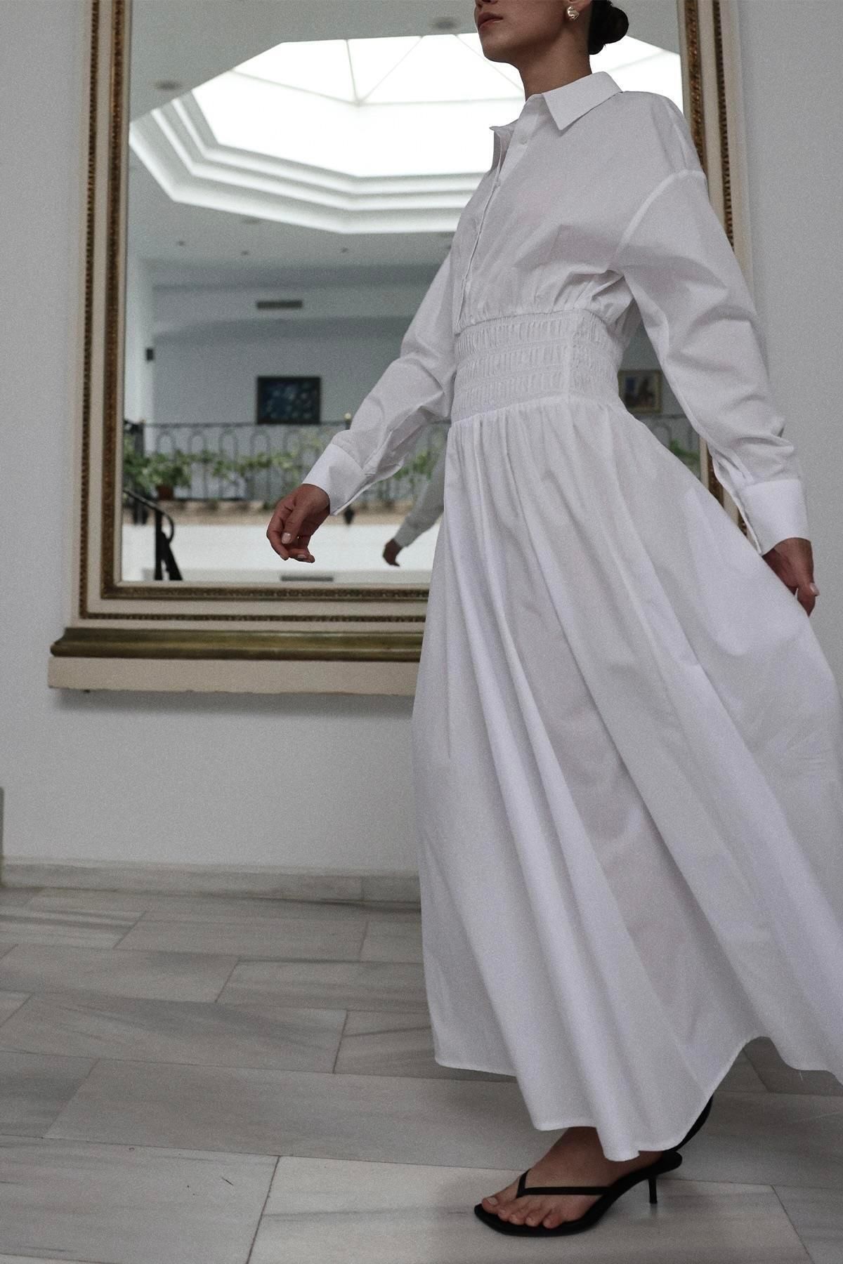 Suud Collection-Weißes Daisy-Maxikleid 7