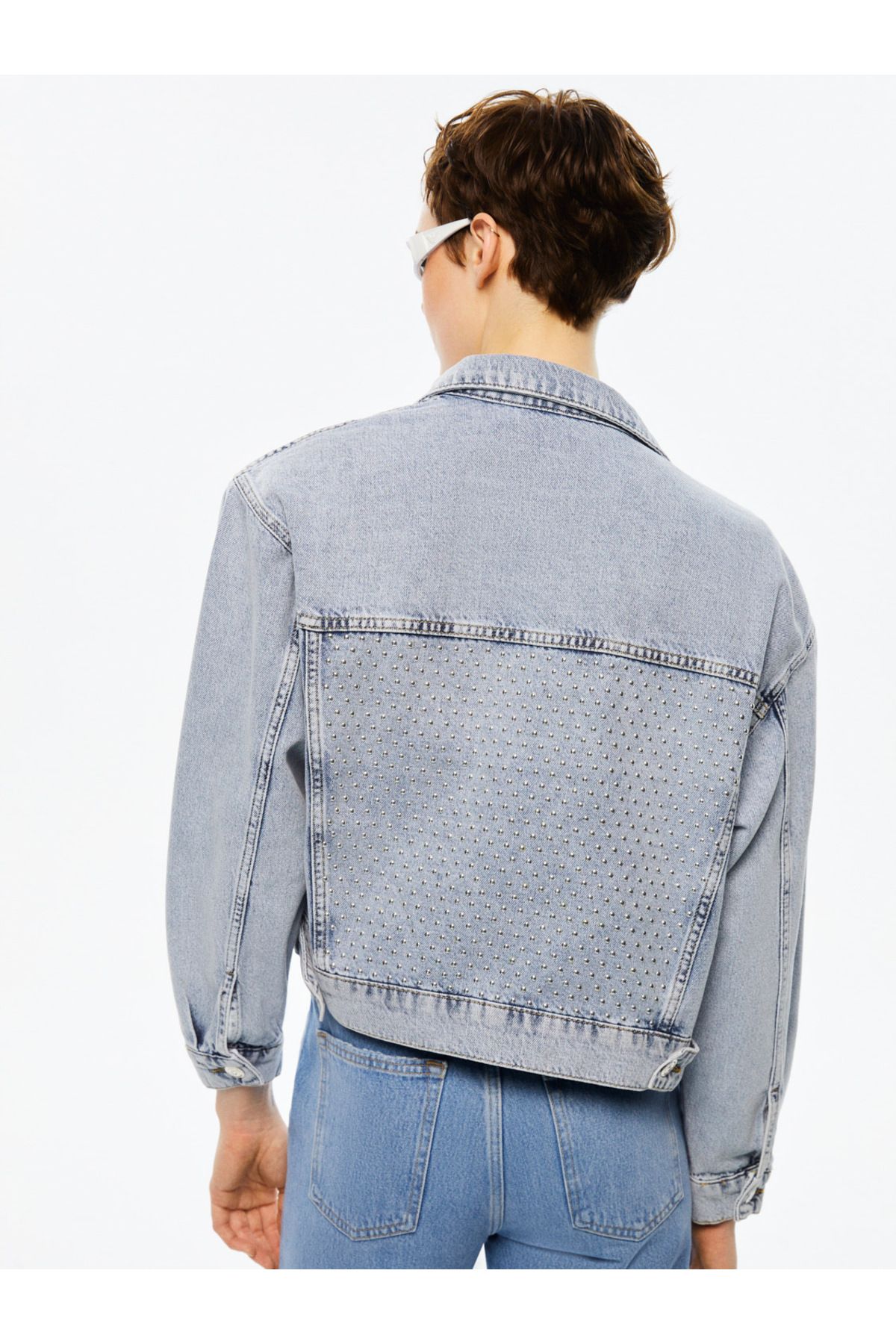 Nocturne-Padded Denim Crop Jacket 2