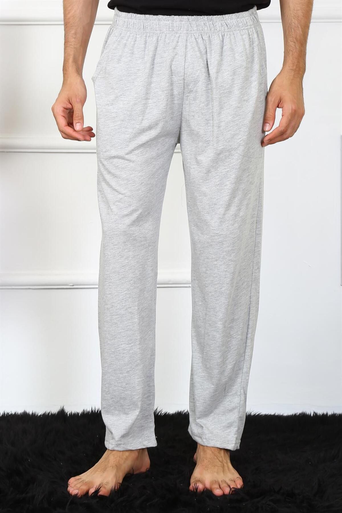 Akbeniz-Men's Cotton Gray Single Bottom Pajamas 27495 4