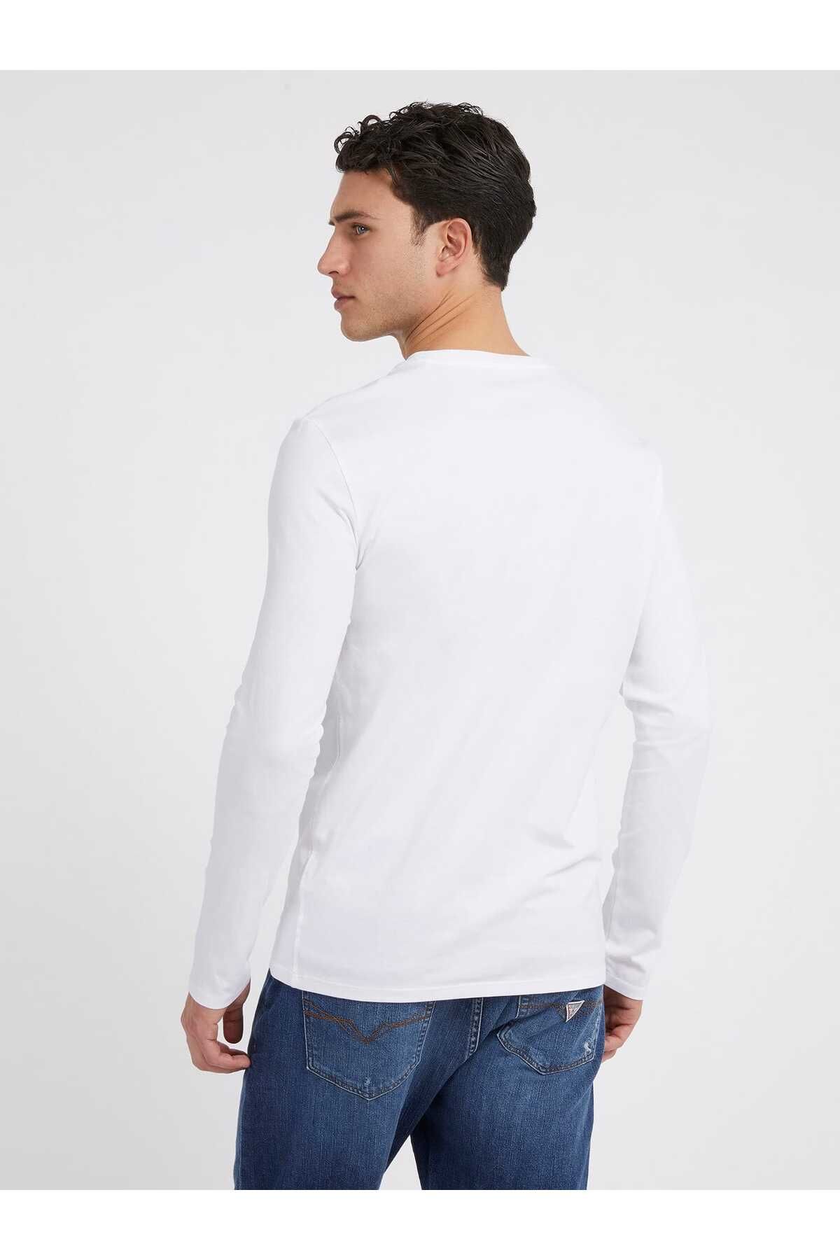 Guess-Eredeti logós férfi Slim Fit póló 3