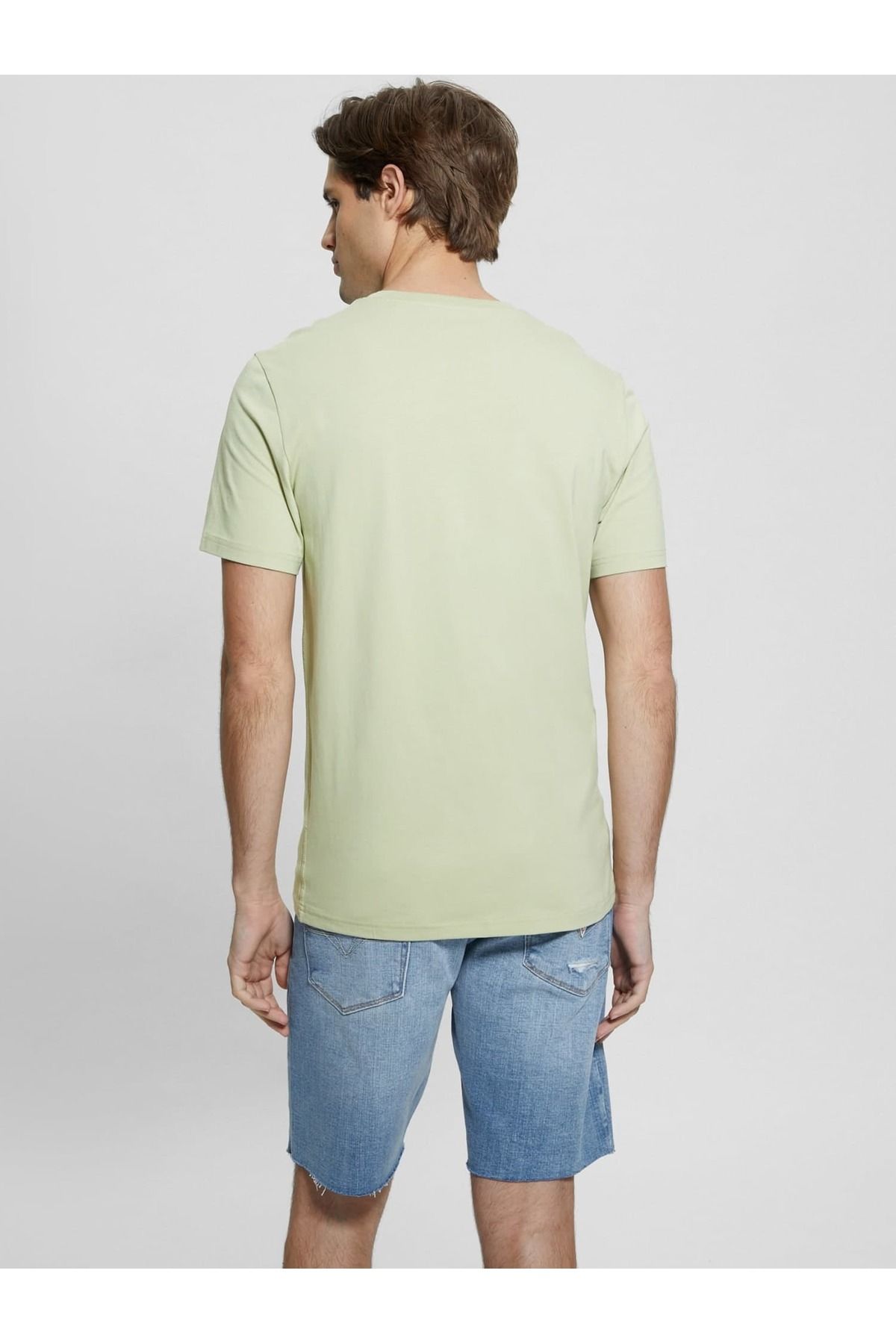 تی شرت سفید مردانه Slim Fit Logo Guess