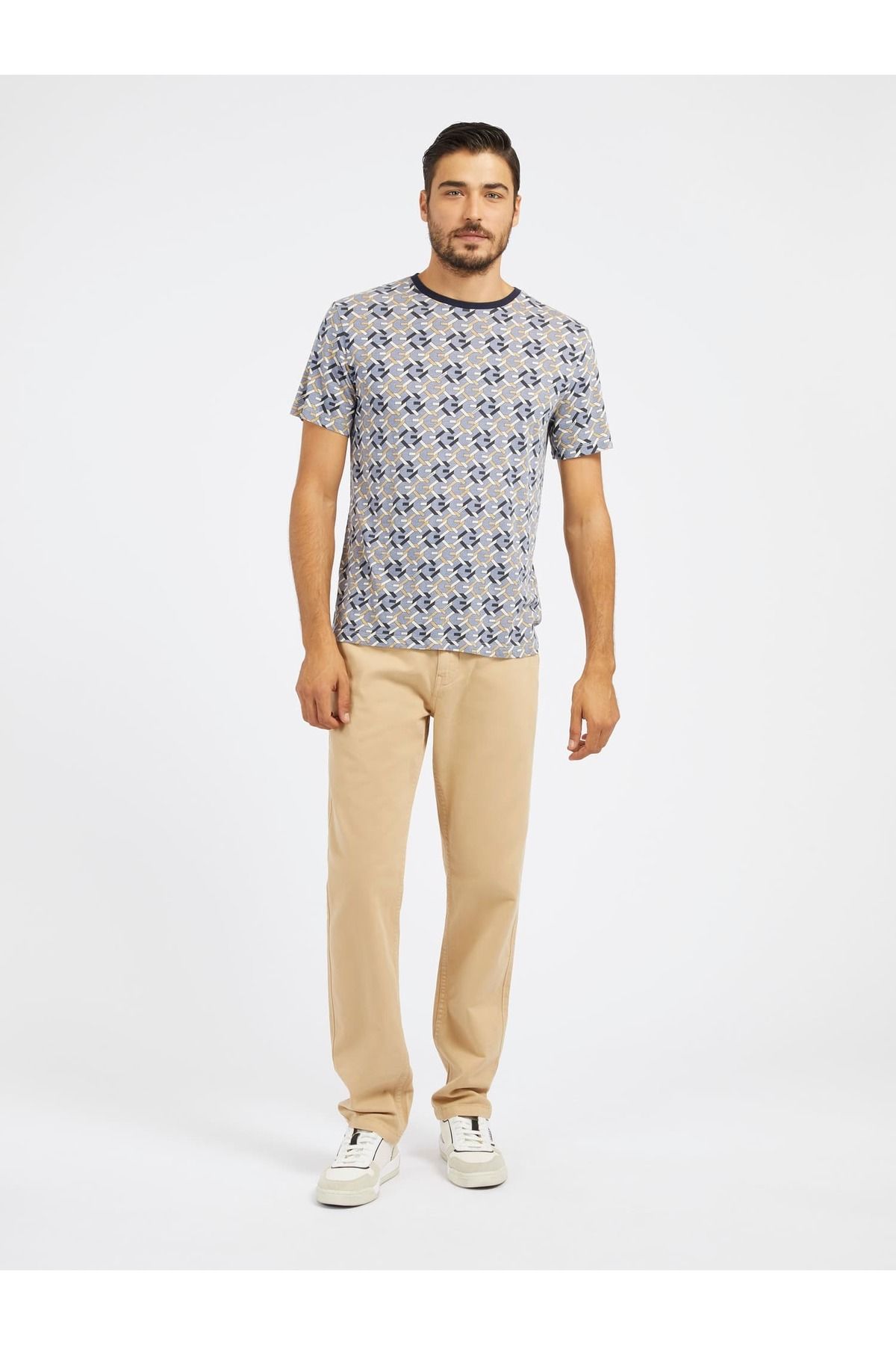تی شرت مردانه G Chain Modal Blend Slim Fit Guess