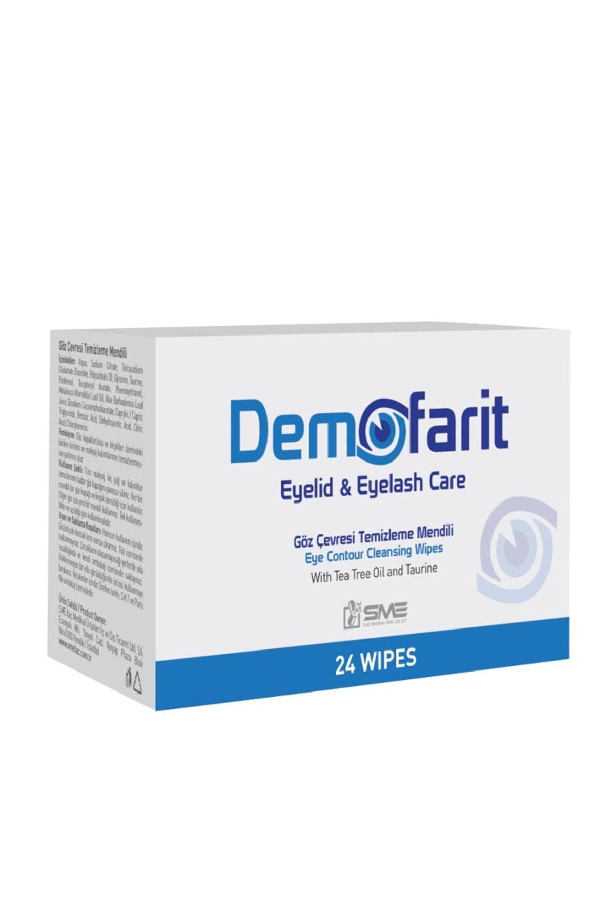 DEMOFARİT Demofarit Eyelid Eyelash Care Göz Çevresi Temizleme Mendili 24lü