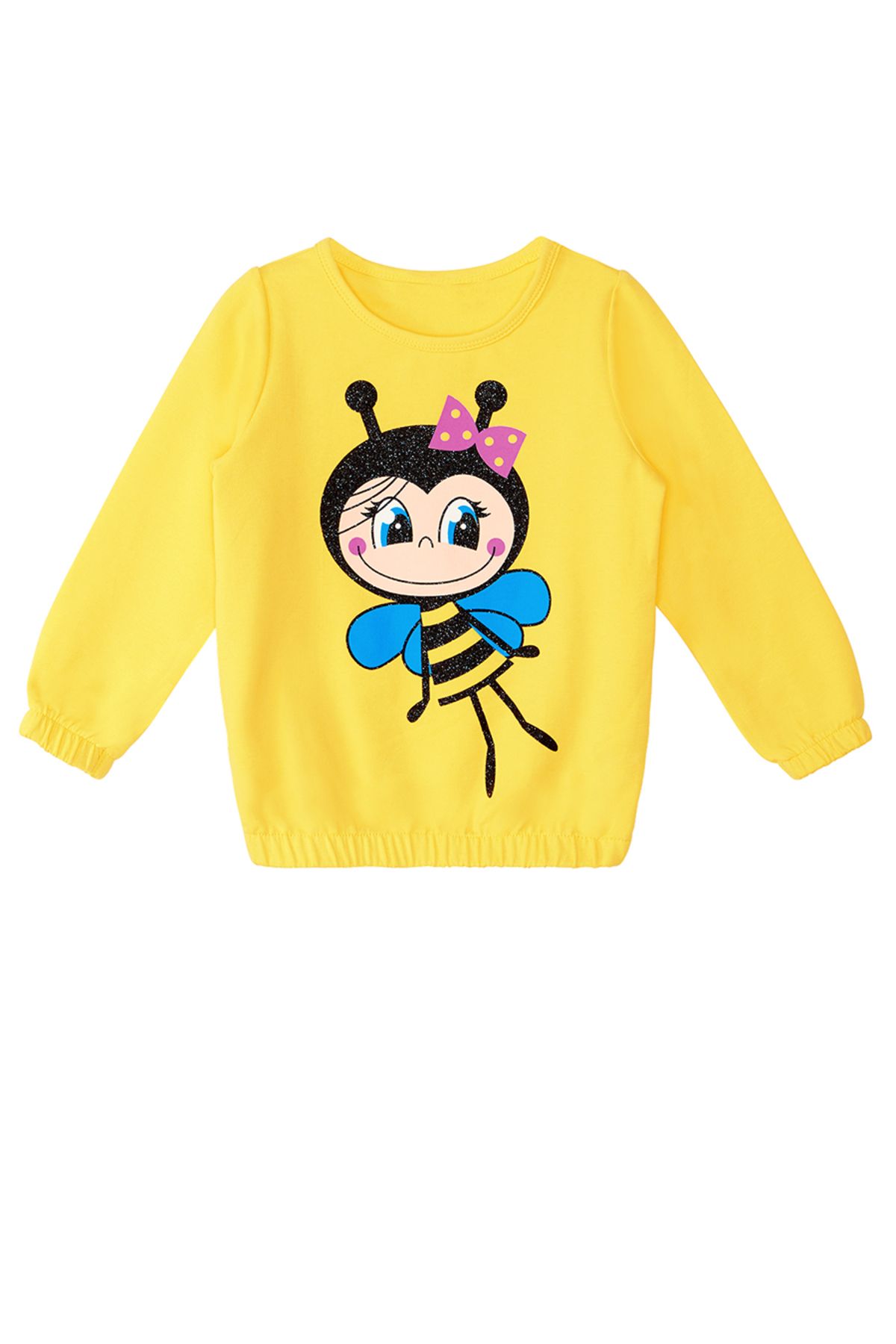 Denokids-Bee Girl bársonyos tréningruha szett - csíkos és virágmintás 5