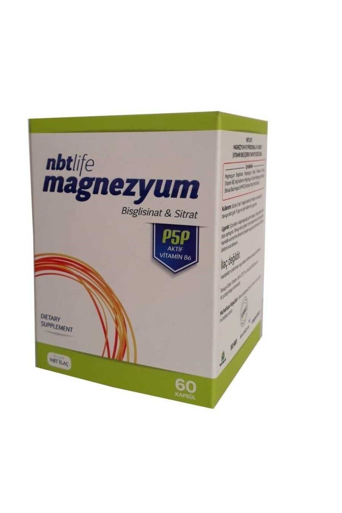 Nbt İlaç Nbtlife Magnezyum P5p Vitamin B6 60 Kapsül