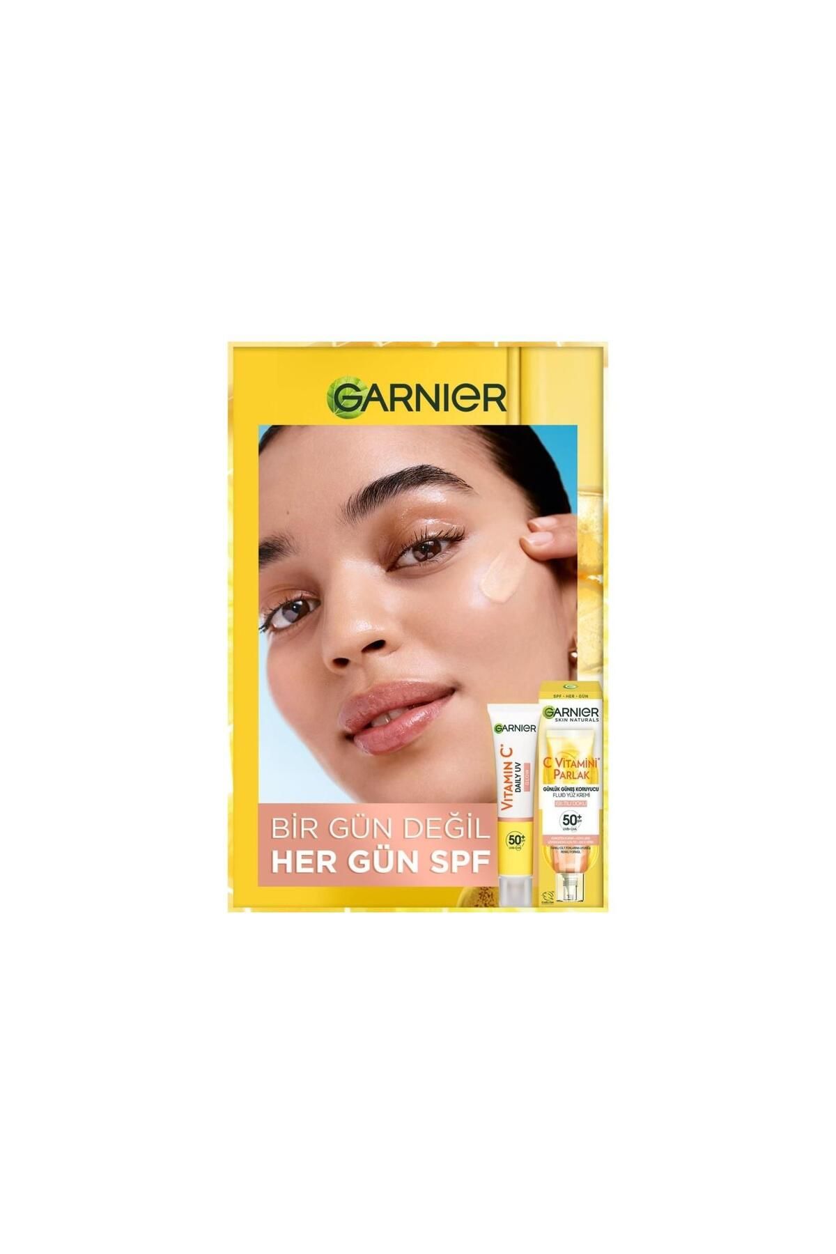 بافت تابشی کرم مایع صورت ضد آفتاب روزانه Garnier