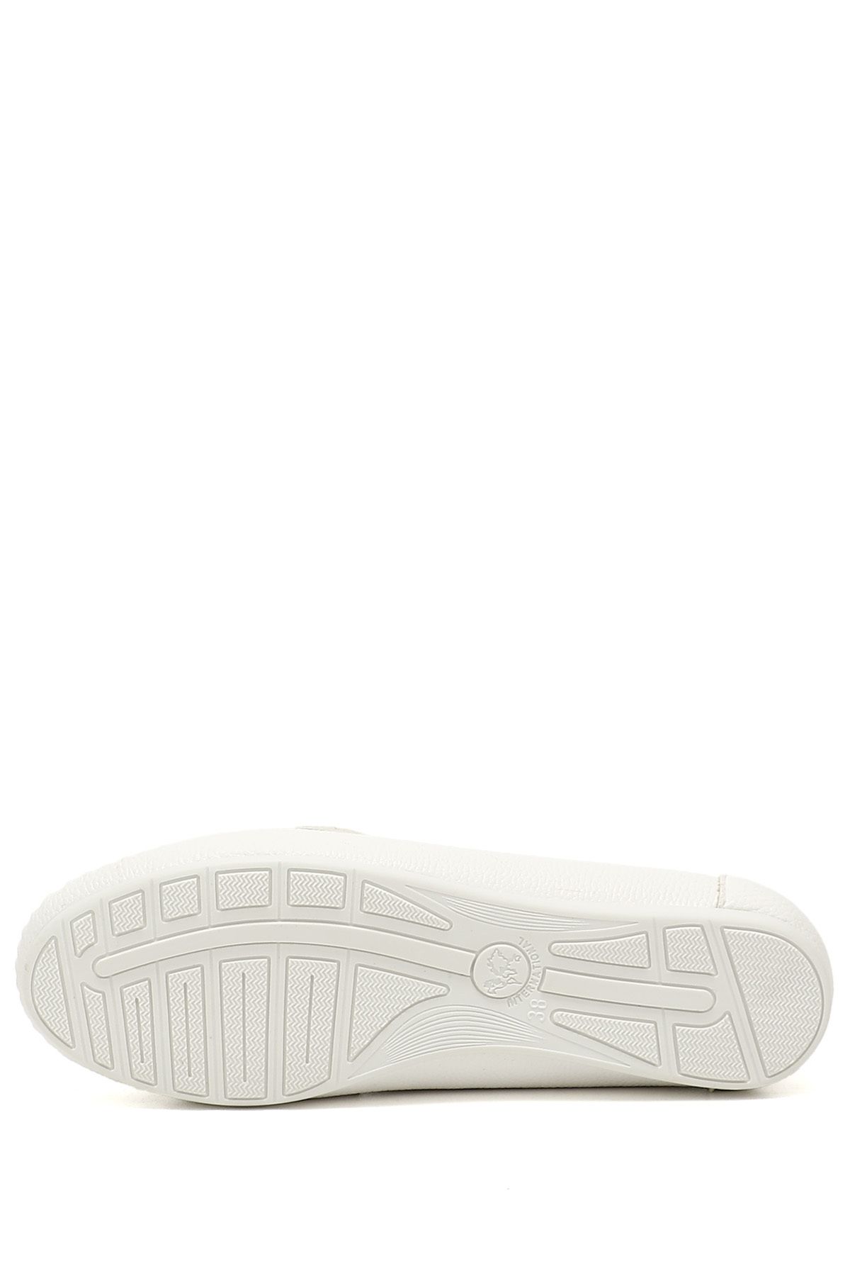 GÖNDERİ(R)-Women / Girls White Round Toe Flat Sole Bow Women's Ballerinas 30100 4