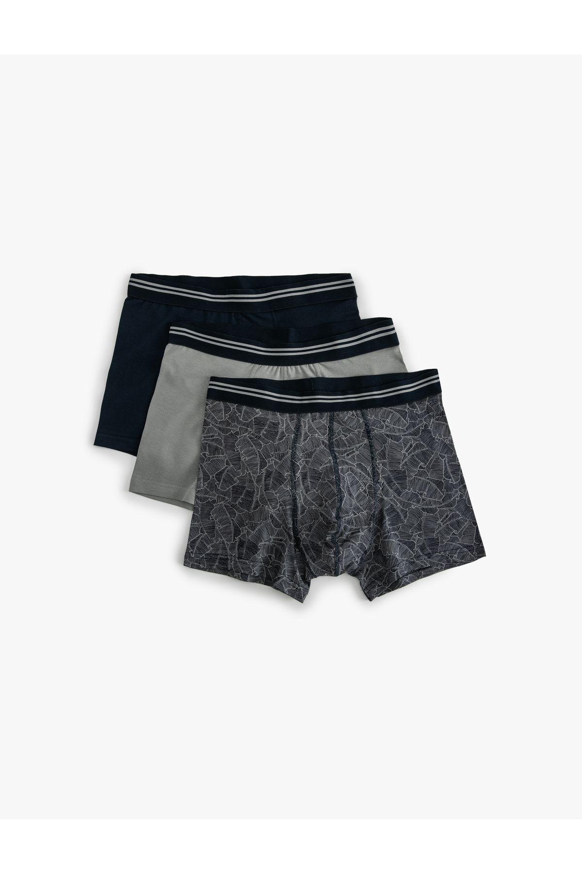 Koton-Cotton 3-Piece Boxer Set - Abstract Printed and Multicolored 7