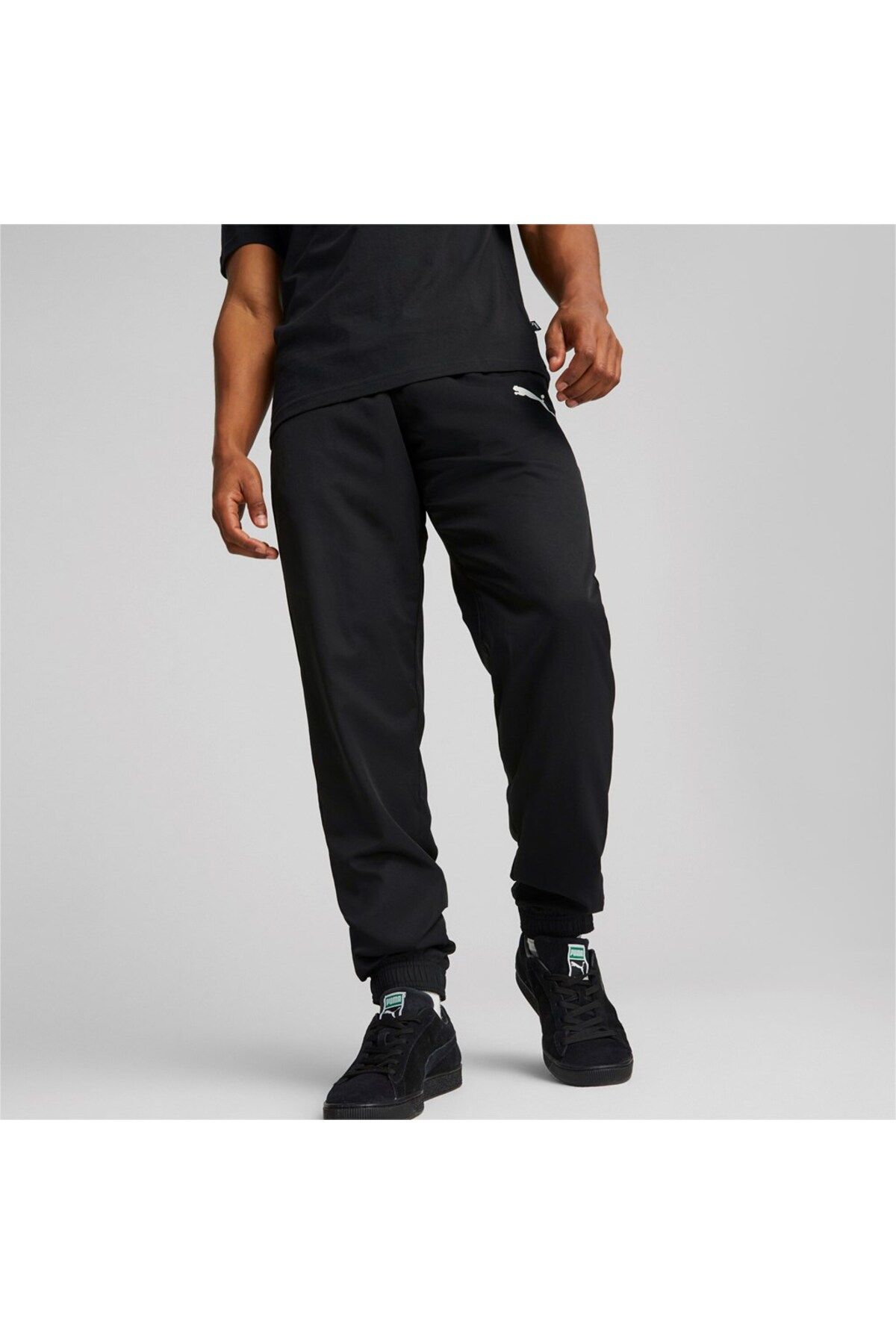 Puma-Men's Black Woven Trousers - Sweatpants, Active Model58673301 1