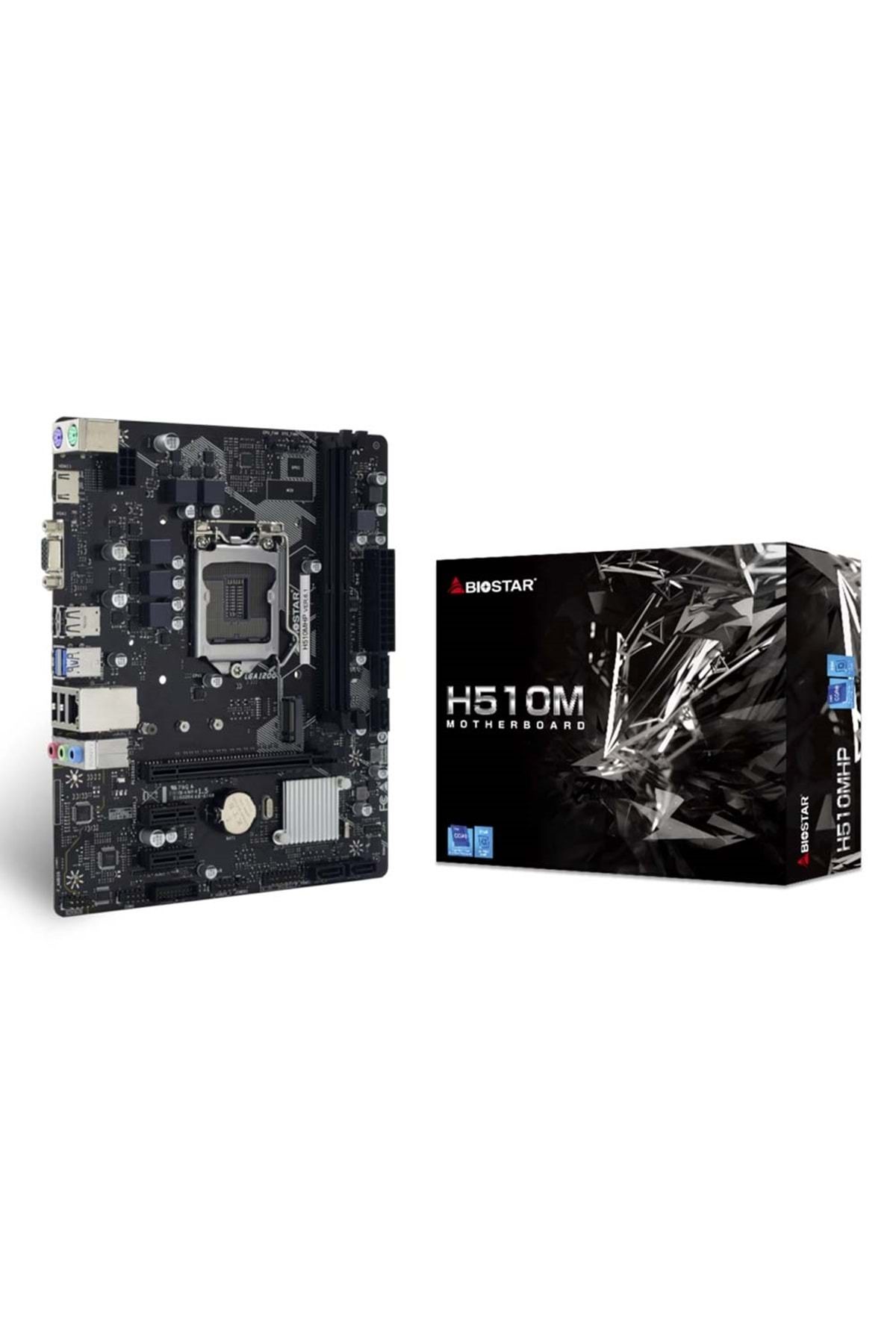 Biostar H510mhp Sata,m2 Ddr4 3200mhz Usb 3.2 Vga Hdmi Ses G.lan 1200 Matx Anakart