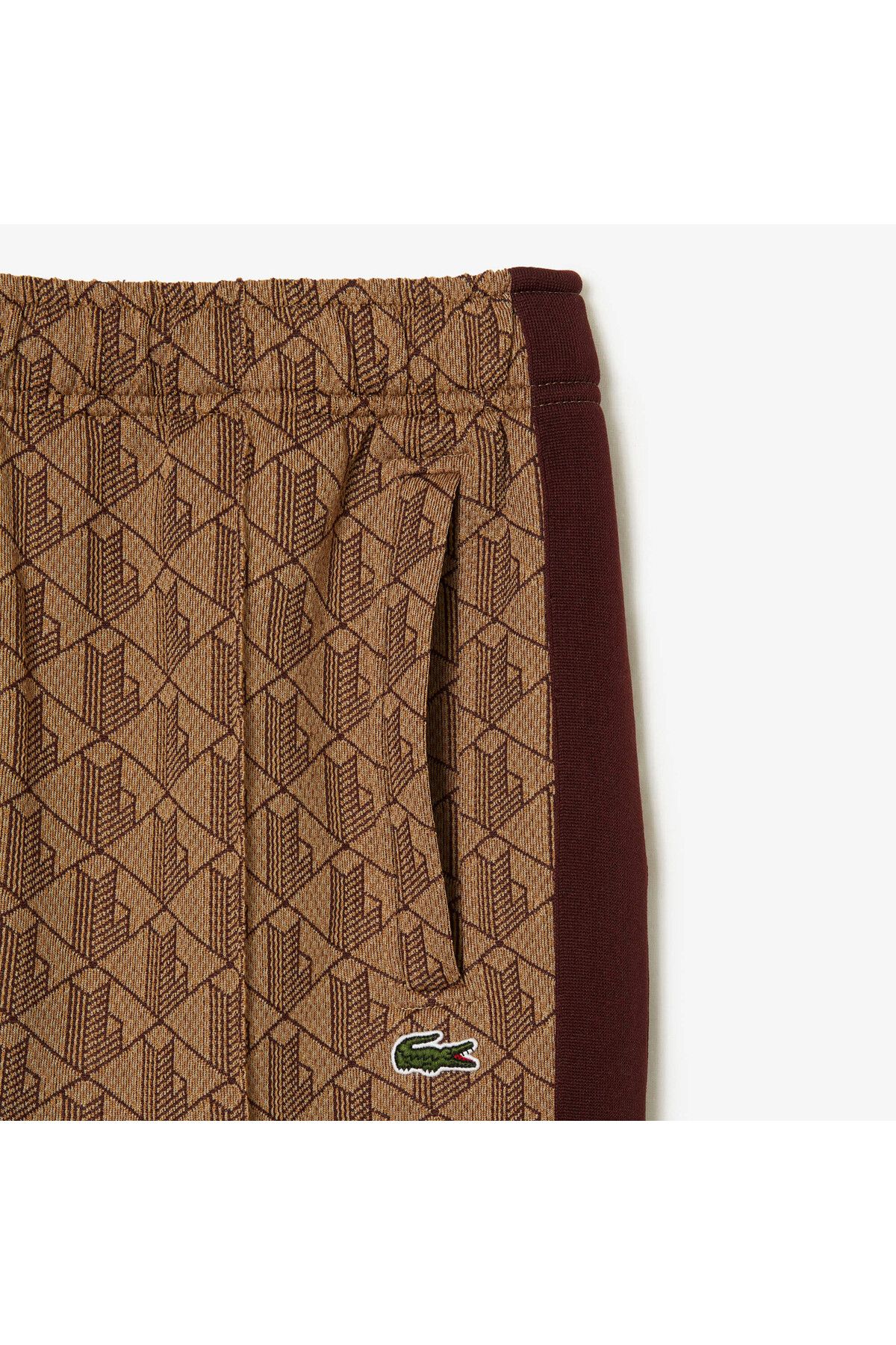 شلوار گرمکن چند رنگ مردانه لباس مونوگرام قهوه ای متناسب با شش Lacoste