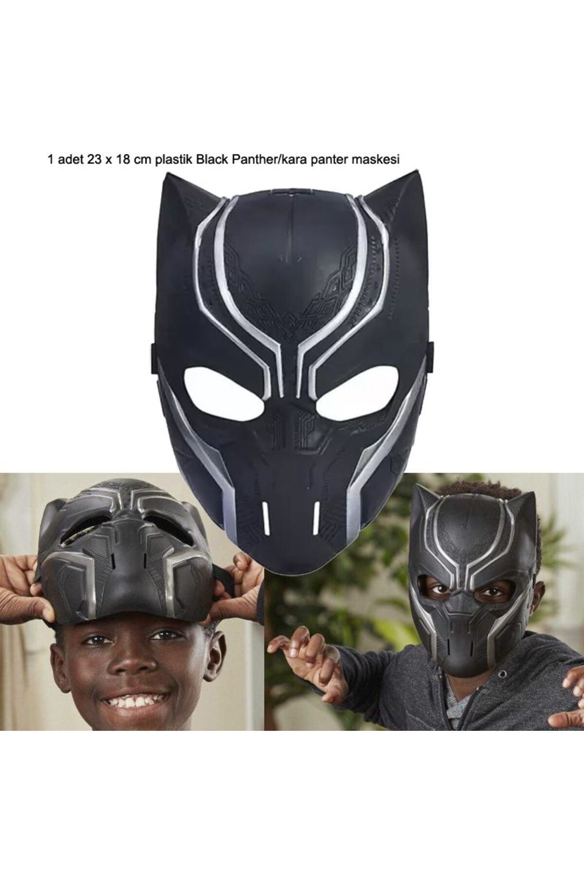 partidolu Halloween Black Panther Siyah Panter Maskesi 1 Adet