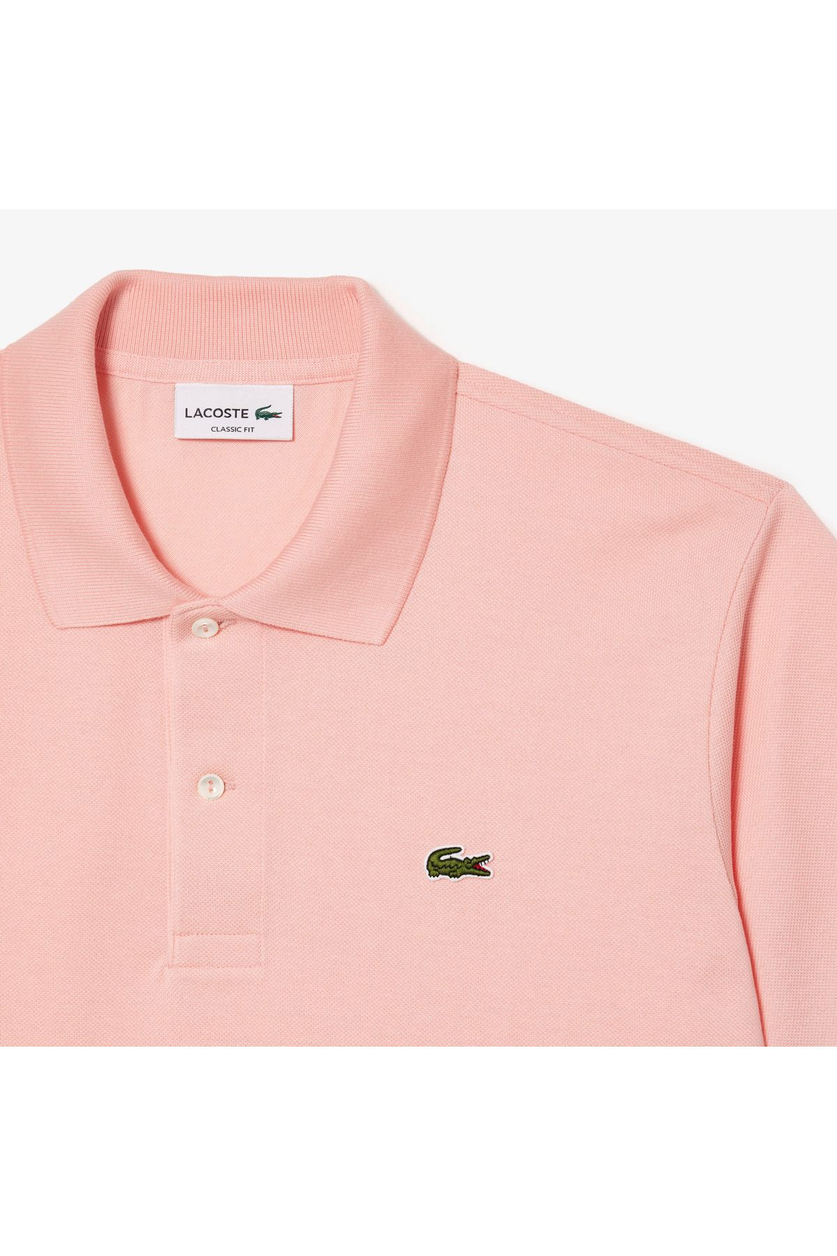 تی شرت یقه پولو صورتی مردانه کلاسیک Fit L.12.12 Pink Polo Lacoste