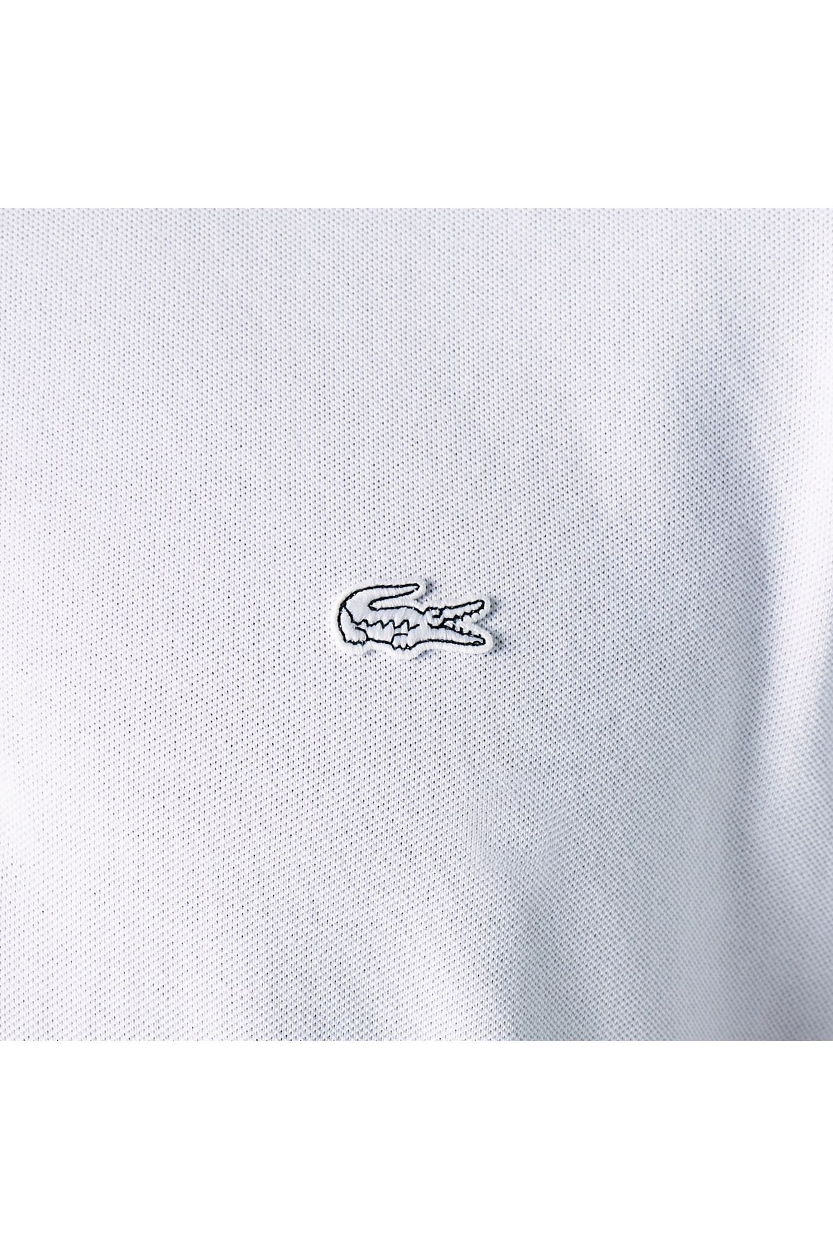 تی شرت یقه پولو سفید مردانه چوگان متناسب با Lacoste