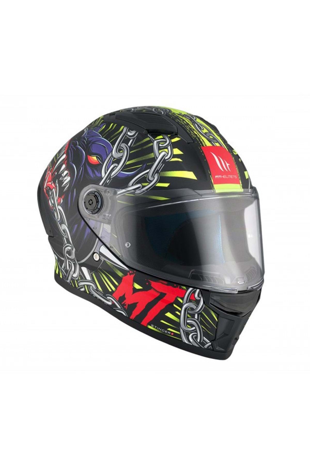 MT-Stinger 2 Akın A3 - Matte Black Motorcycle Helmet 4