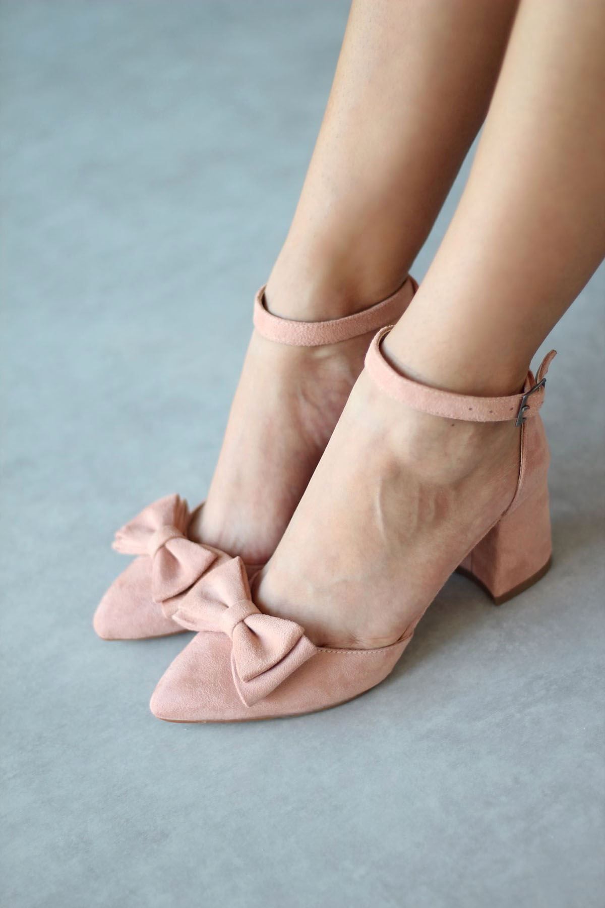 Mida Shoes-Y107 Powder Suede Heeled Shoes 5