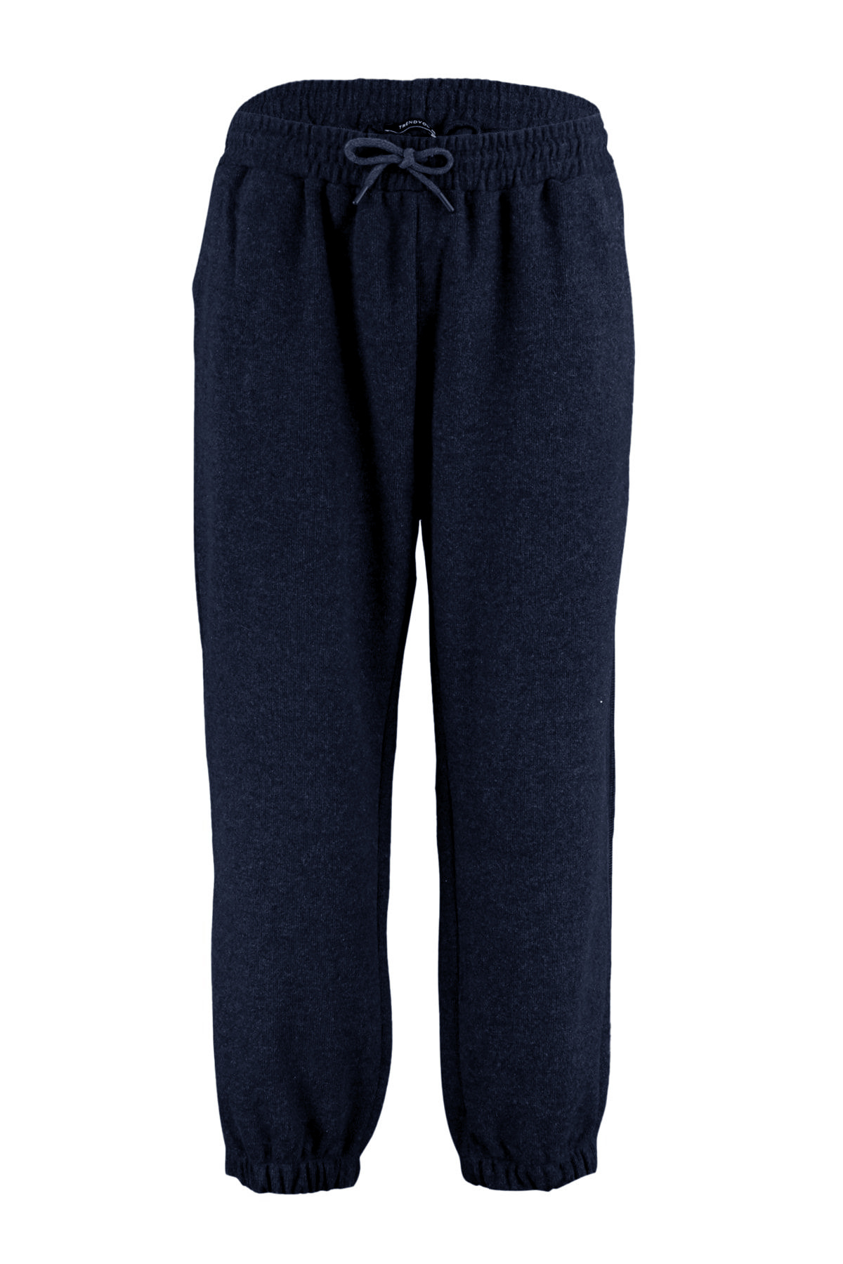 Trendyol Curve-Marineblaue, dünne, gestrickte Jogginghose TBBAW23AJ00000 5