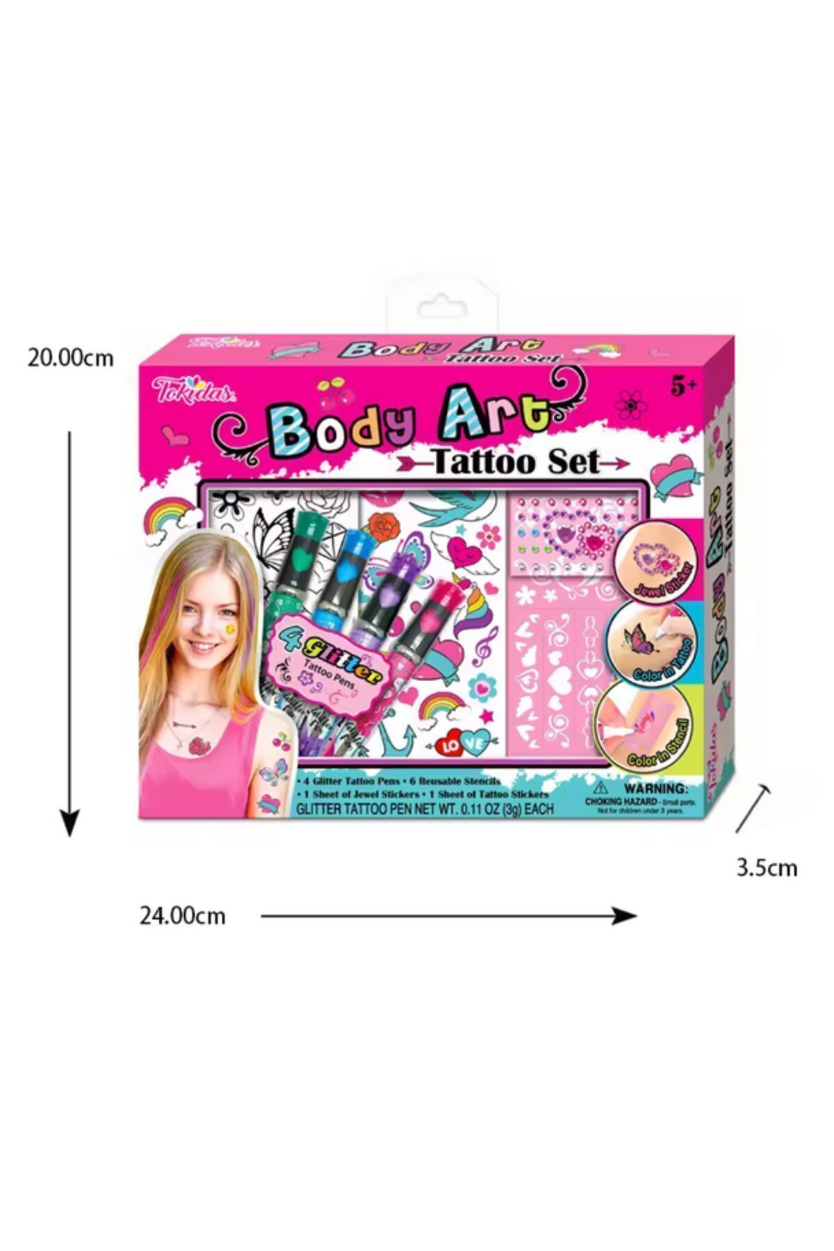 TOYFEST Tokidas Body Art Tattoo Set - Vücut Dövme Sanatı Seti