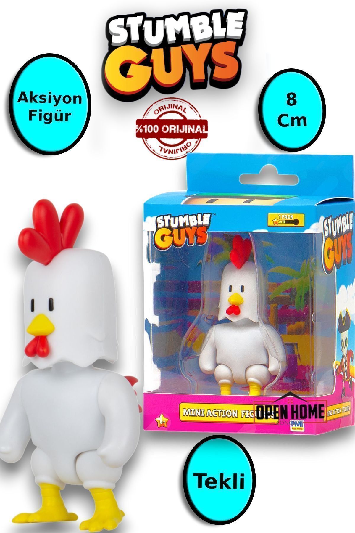 TOYFEST Stumble Guys 8 Cm Aksiyon Figür - Chicken 1 Adet - Fiyatı