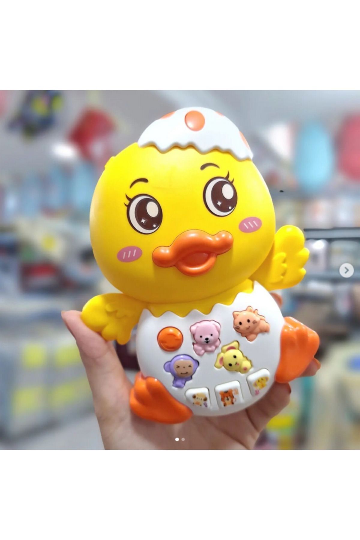 TOYFEST Hayvan Sesleri Çıkaran Işıklı Müzikli Ördek Modelli İnteraktif Bebek Eğitici Tuşlu Oyuncak - Sarı fotoğrafı 2 (önizleme)