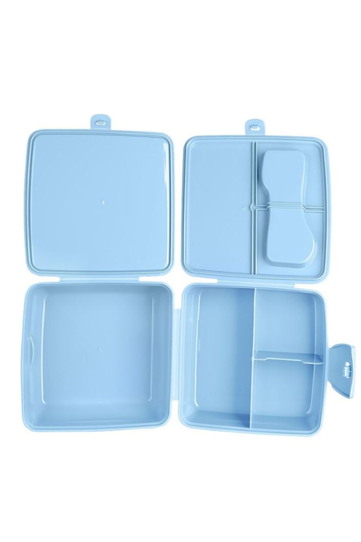 TOYFEST-2 Layers and Lid School Lunch Box with Fork & Spoon Storage Container - Robot Model - 1 PC 4
