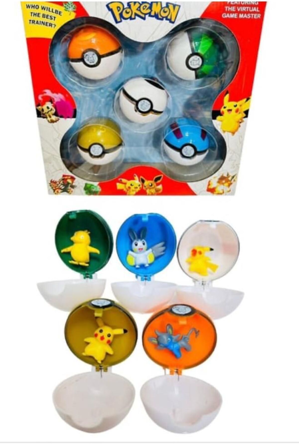 starnewstore sfeyx adet Pokemon topları açılır Pikachu figürlü poke Pikachu topu news sfey 997516