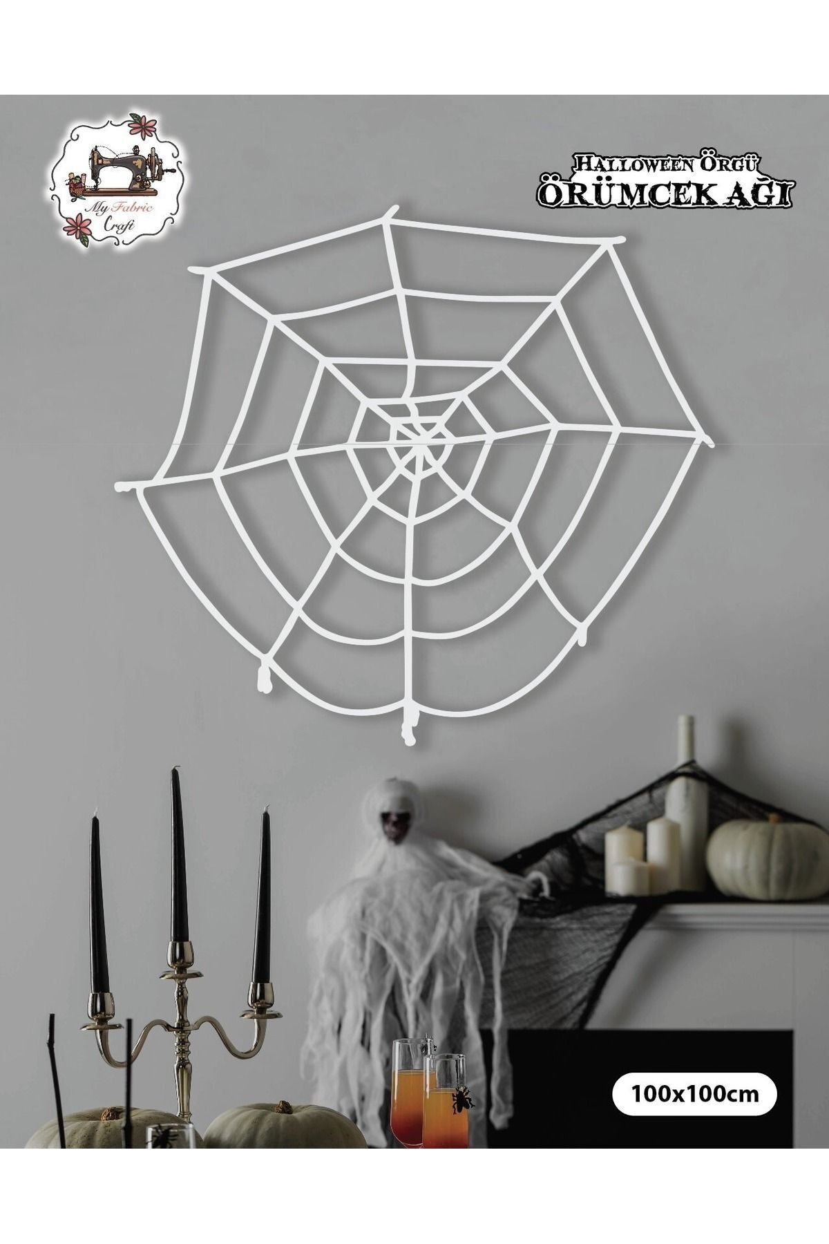 DÜVENCİ TİCARET-Halloween - Bloody Themed White Spider Network 2
