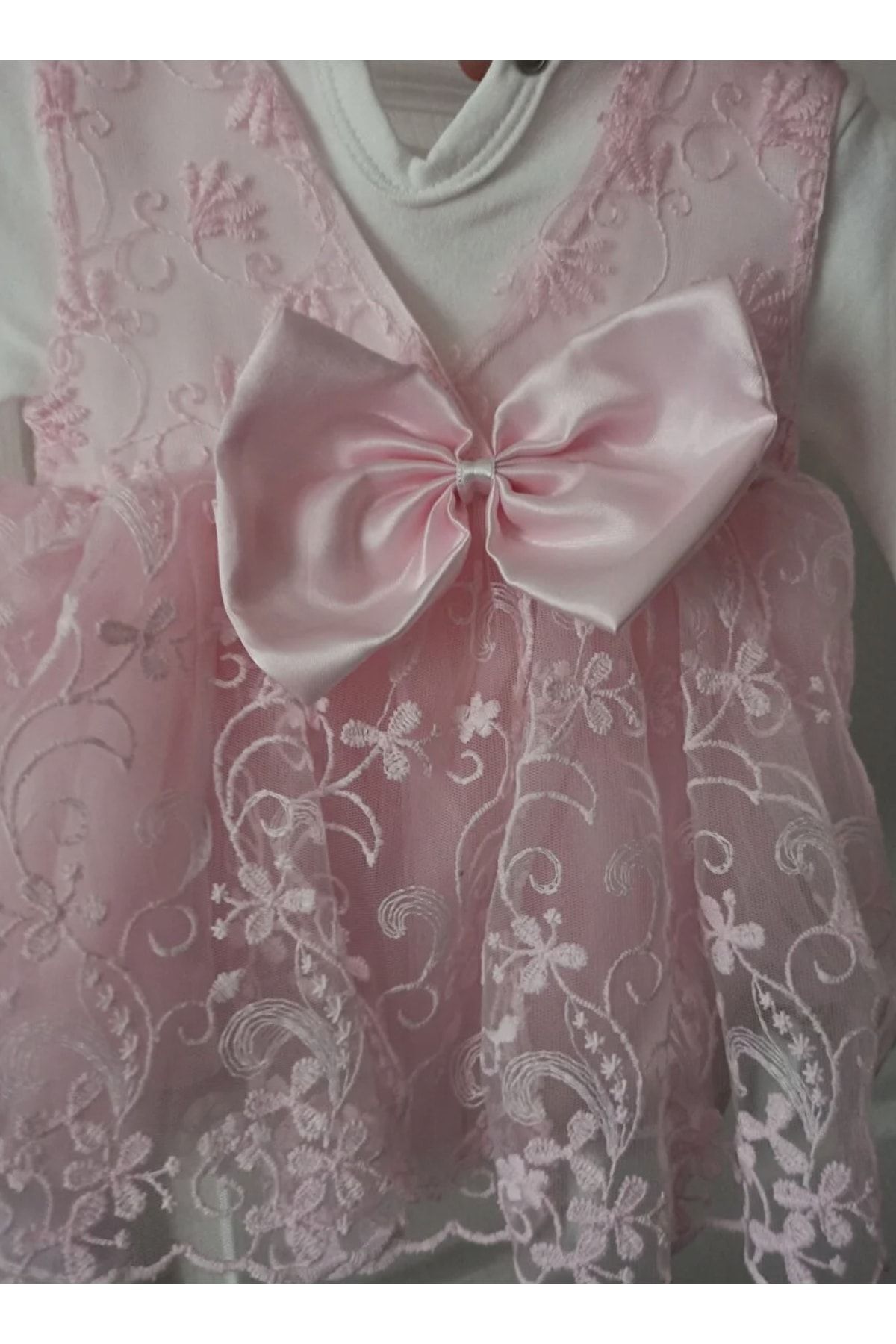 nevrankids Kız Elbise Seti Yeni Doğan - Hastane Çıkışı Ve Mevlütlük Takım ( 0-6 Ay) fotoğrafı 5 (önizleme)