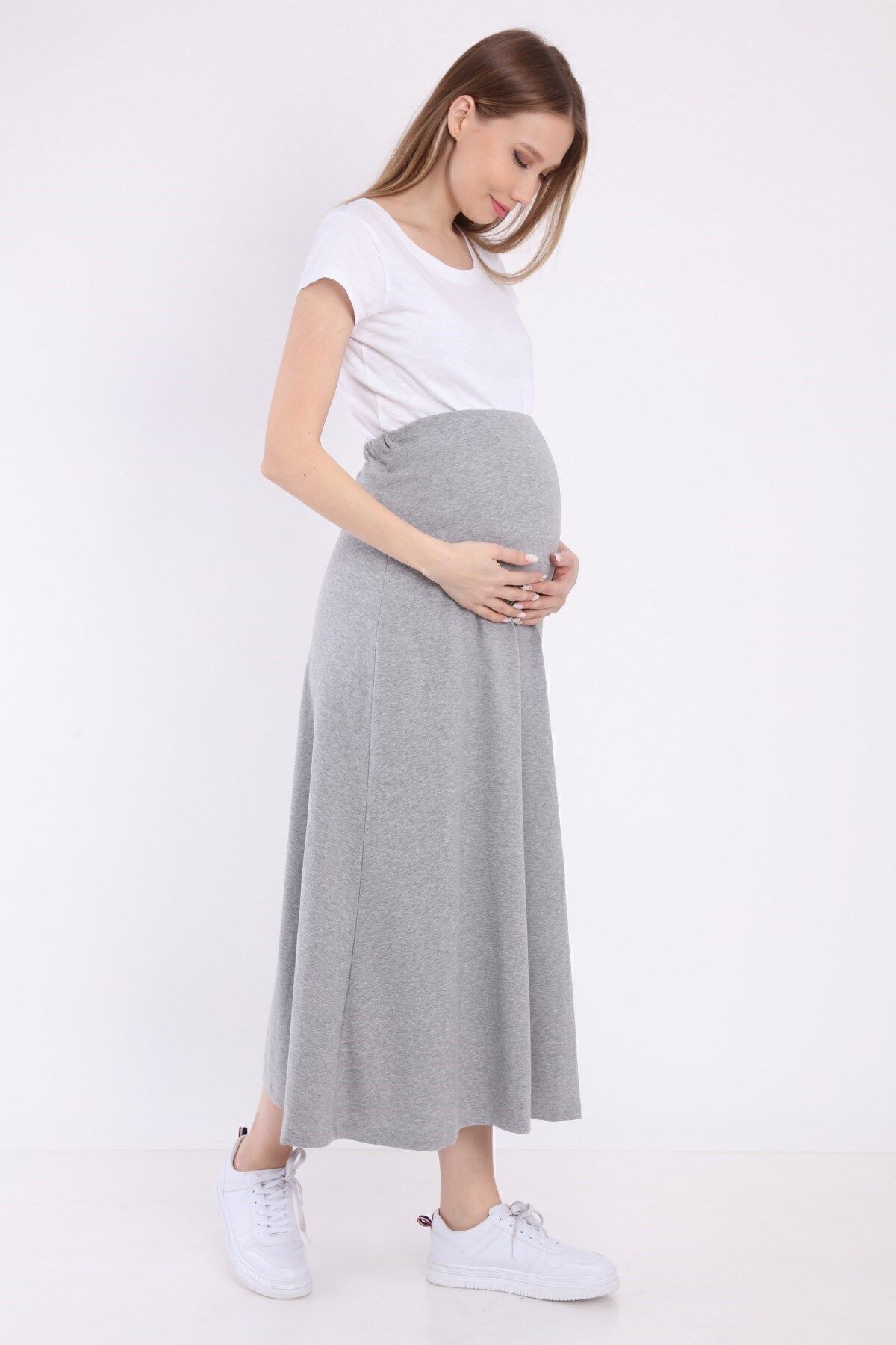 Grey maternity skirt 2025