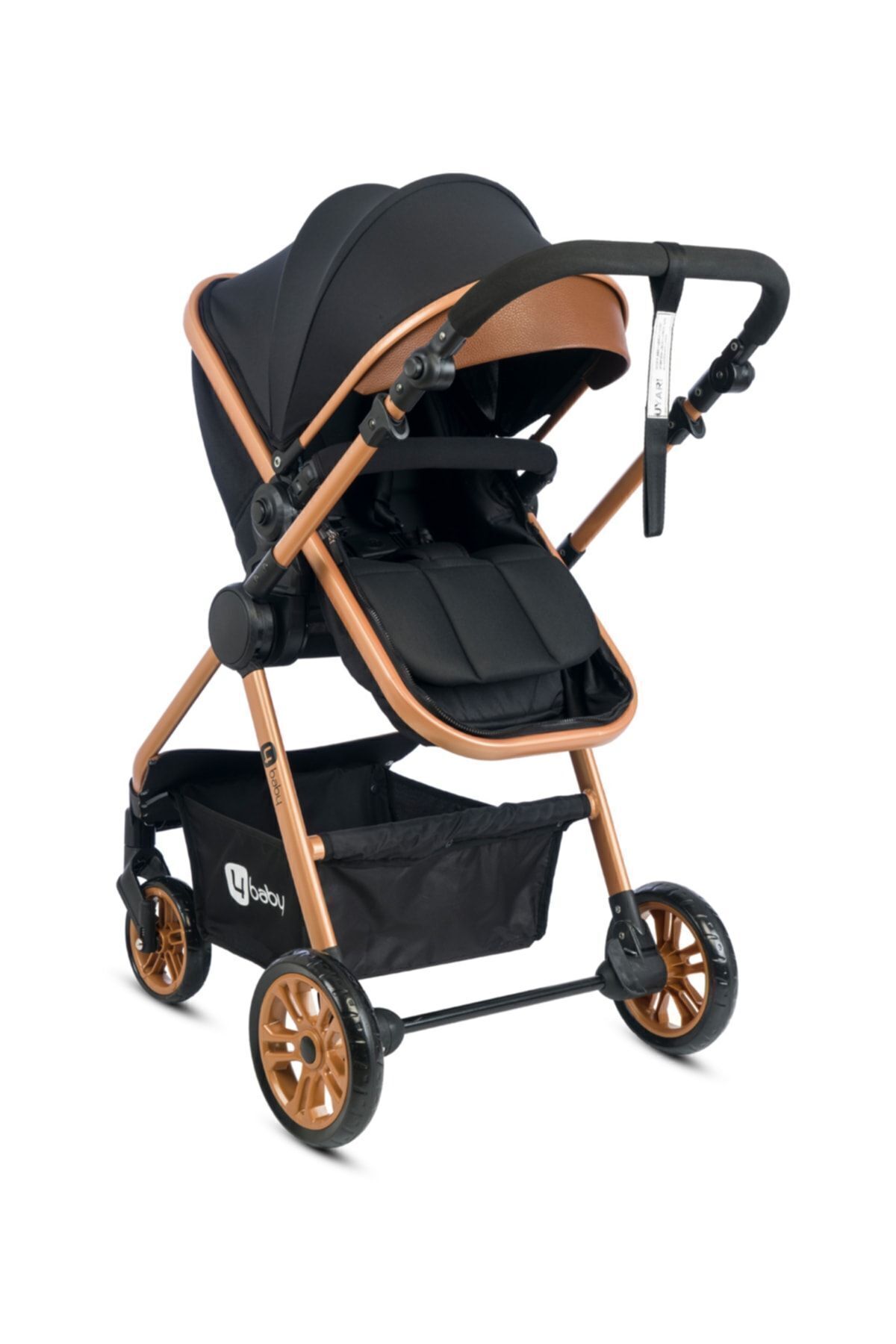 4 Baby Cool Gold Travel Sistem Bebek Arabası Seyahat Sistem Puset-Siyah fotoğrafı 4 (önizleme)