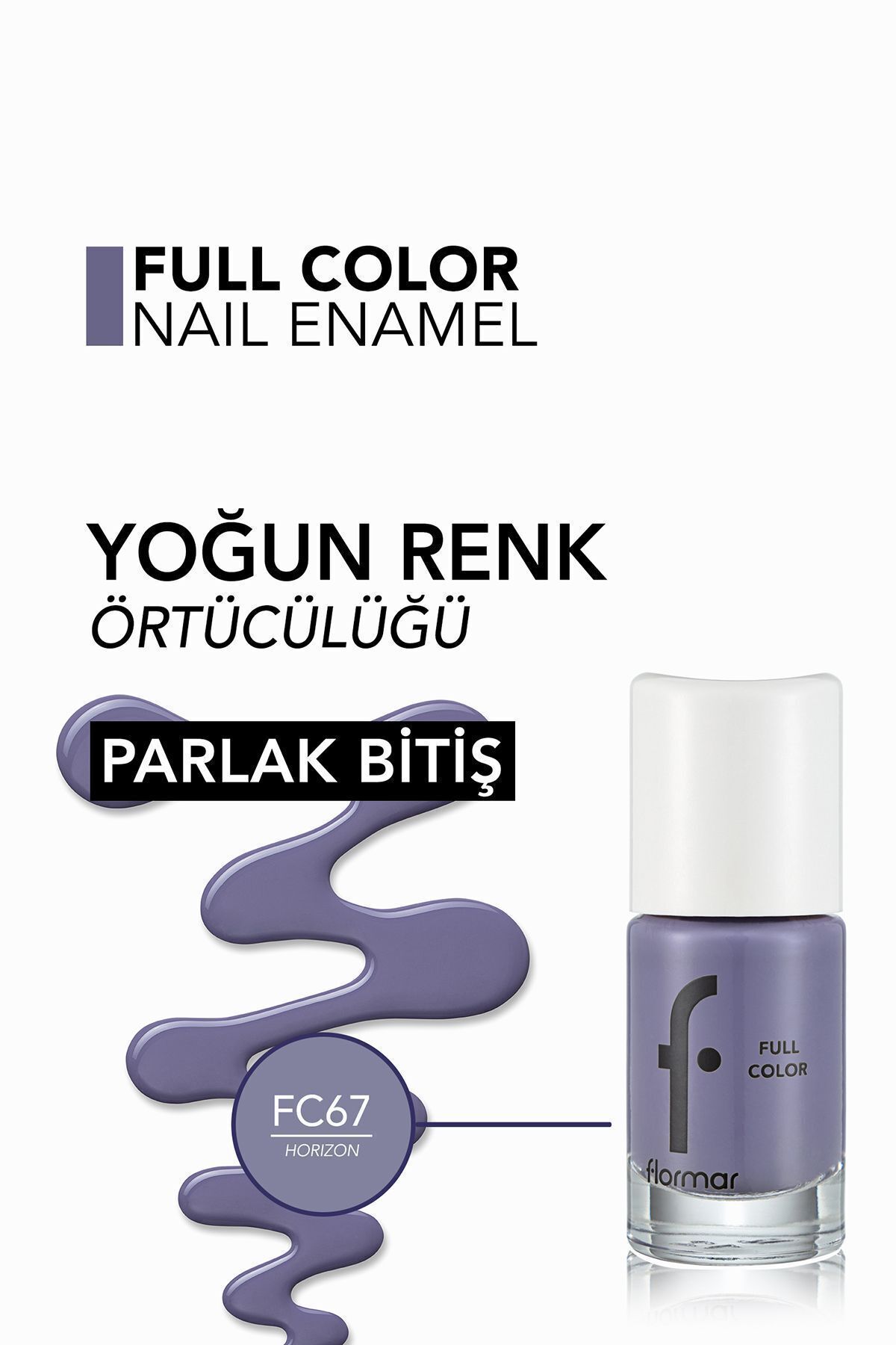 لاک ناخن با رنگدانه غلیظ و براق - Full Color Nail Enamel - Fc67 Horizon - 8690604497669