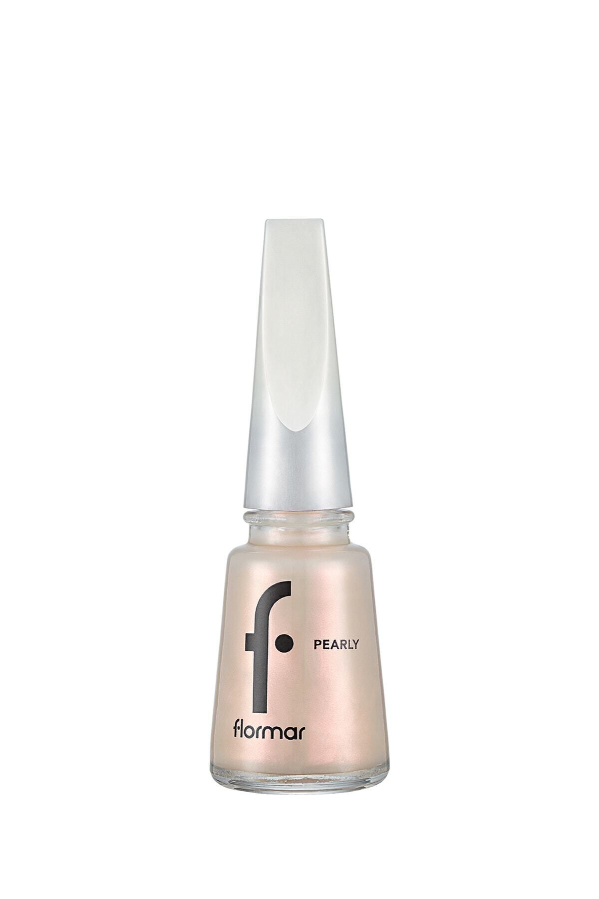 لاک ناخن براق مرواریدی (سفید) - مینای ناخن مرواریدی - Pl308 Snow Glam - 8682536035446 Flormar