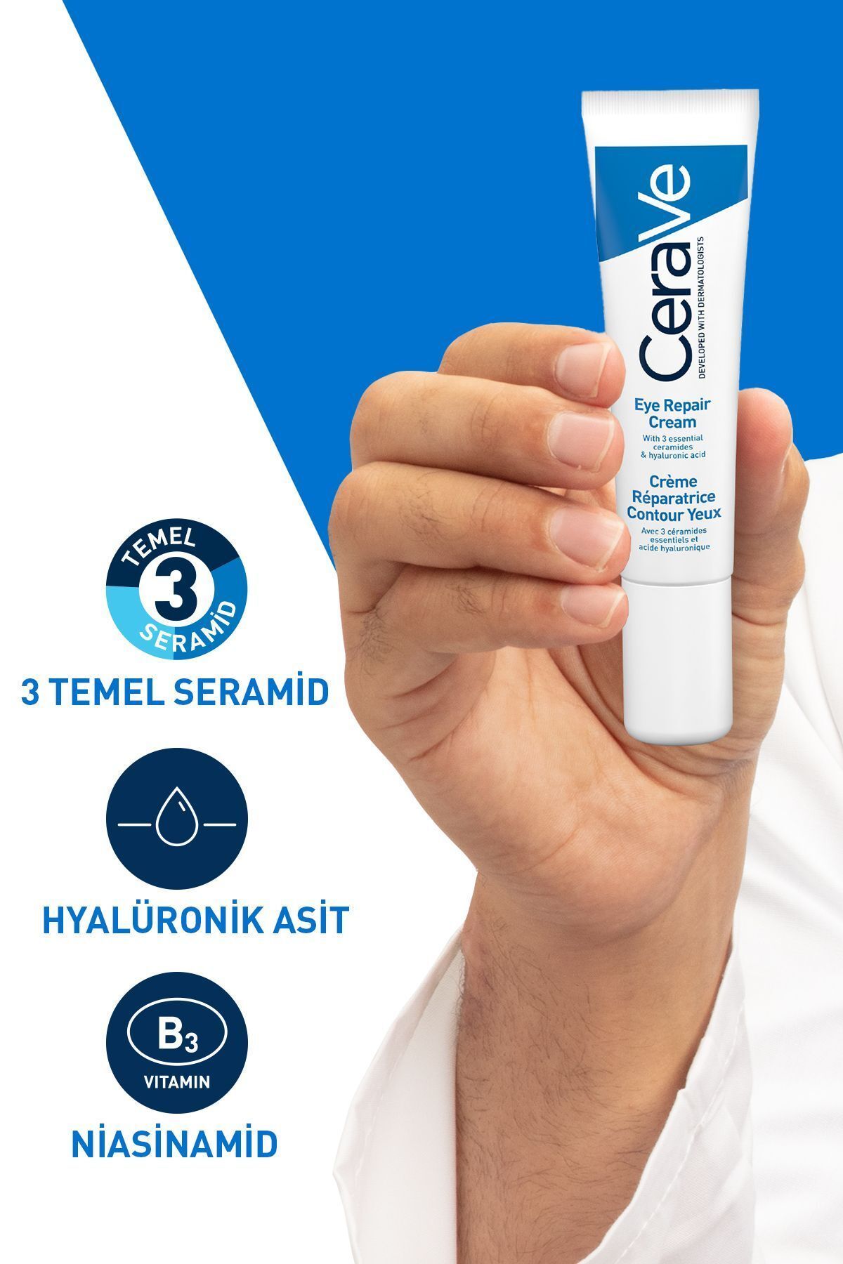 CeraVe-كريم العين للإصلاح من سيرافي 14ملCeraVe 3