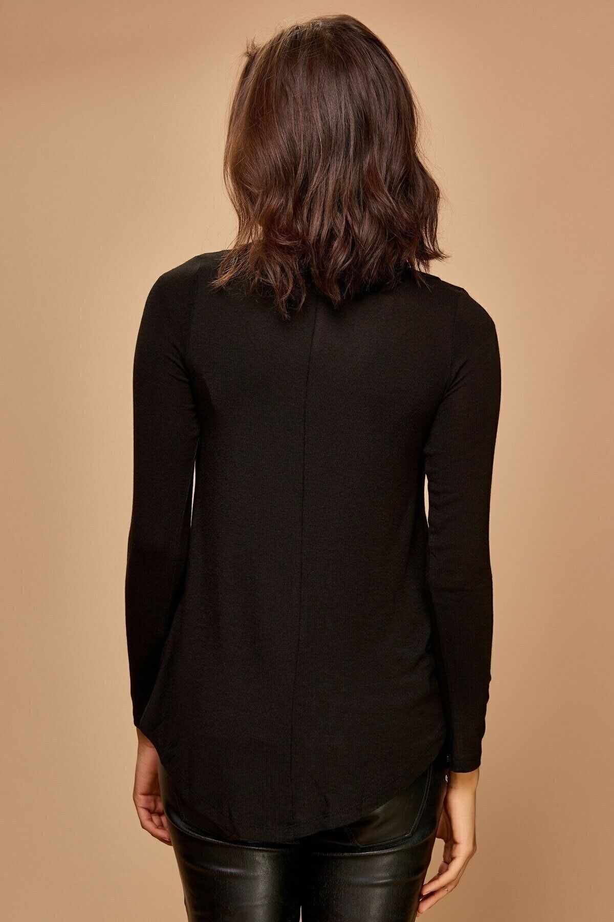 Edela-Black V-Neck Blouse Edl-10269 3