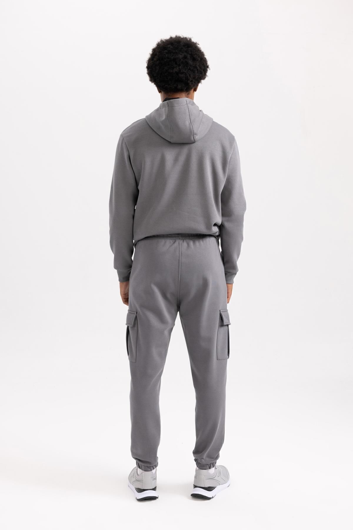 DeFacto-Φούτερ Jogger Standard Fit - με κορδόνια στη μέση και τσέπες Cargo Y7119az23au 7