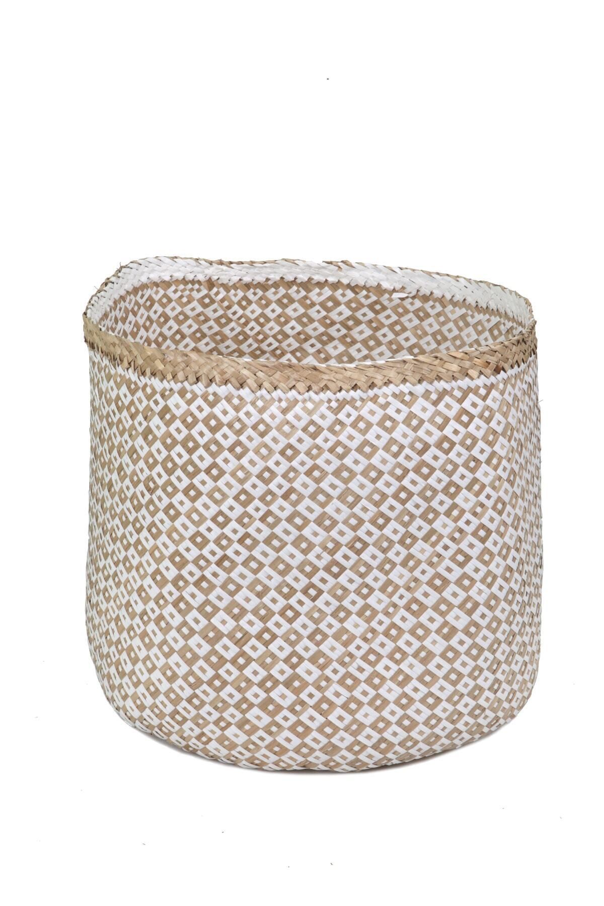 KANCAEV-White Wicker Large Basket - Soft Body 1