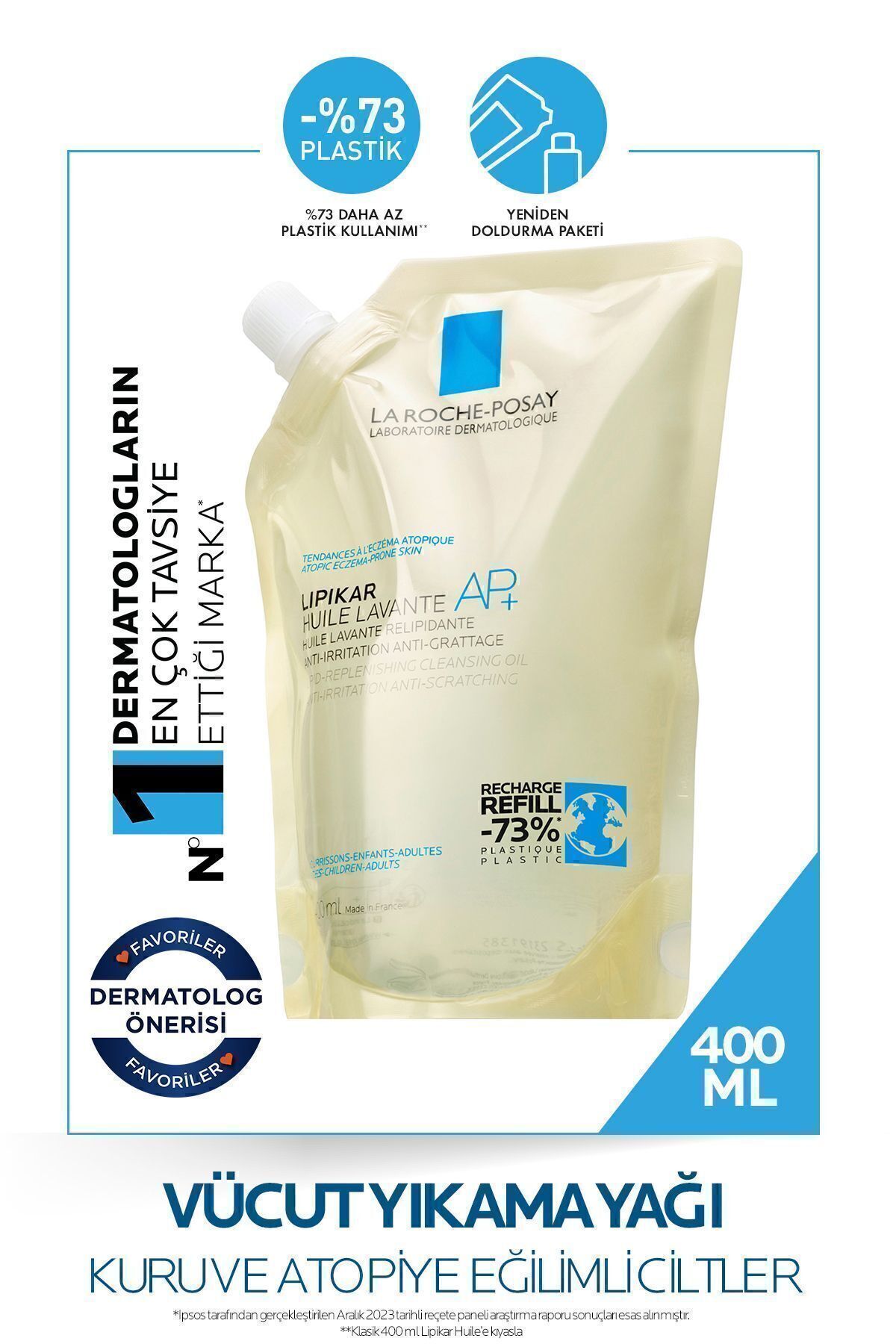 Lipikar Ap Vücut Yıkama Yağ ,yeniden Dolum Paketi 400 ml