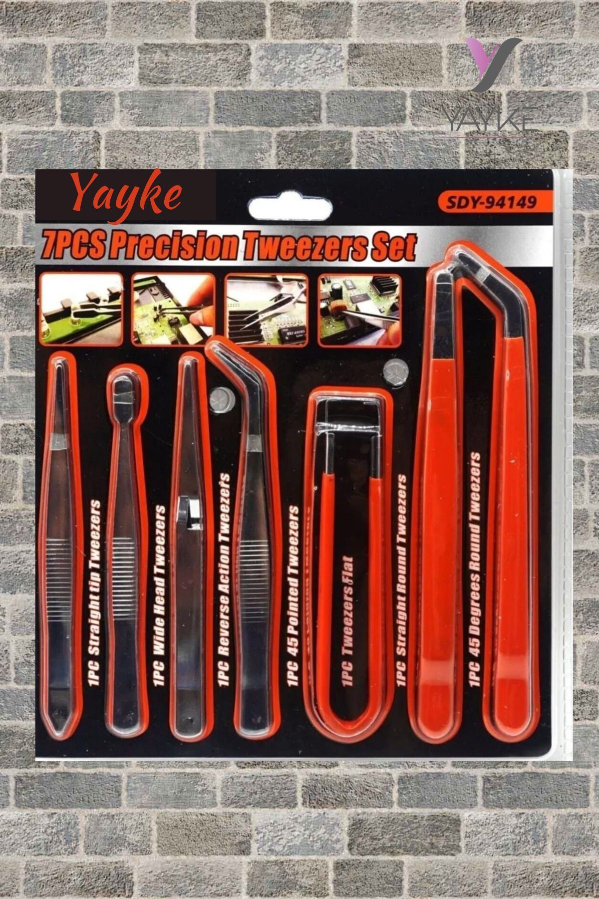 Yayke 7 Parça Saatçi Cımbız Seti Anakart Telefon Saat Tv Ekran Kart Elektronik