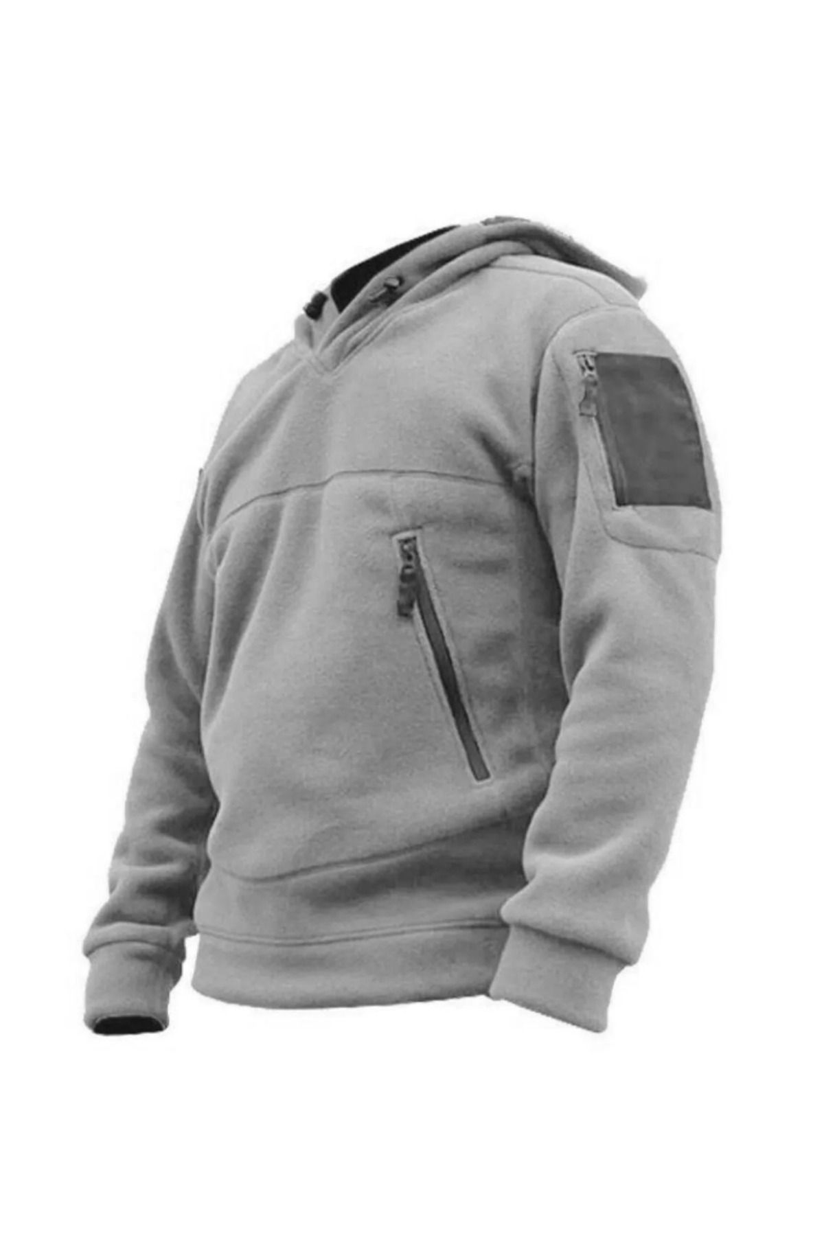 GENIUS STORE Erkek Polar Outdoor Kapşonlu Kombat Tactical Polar