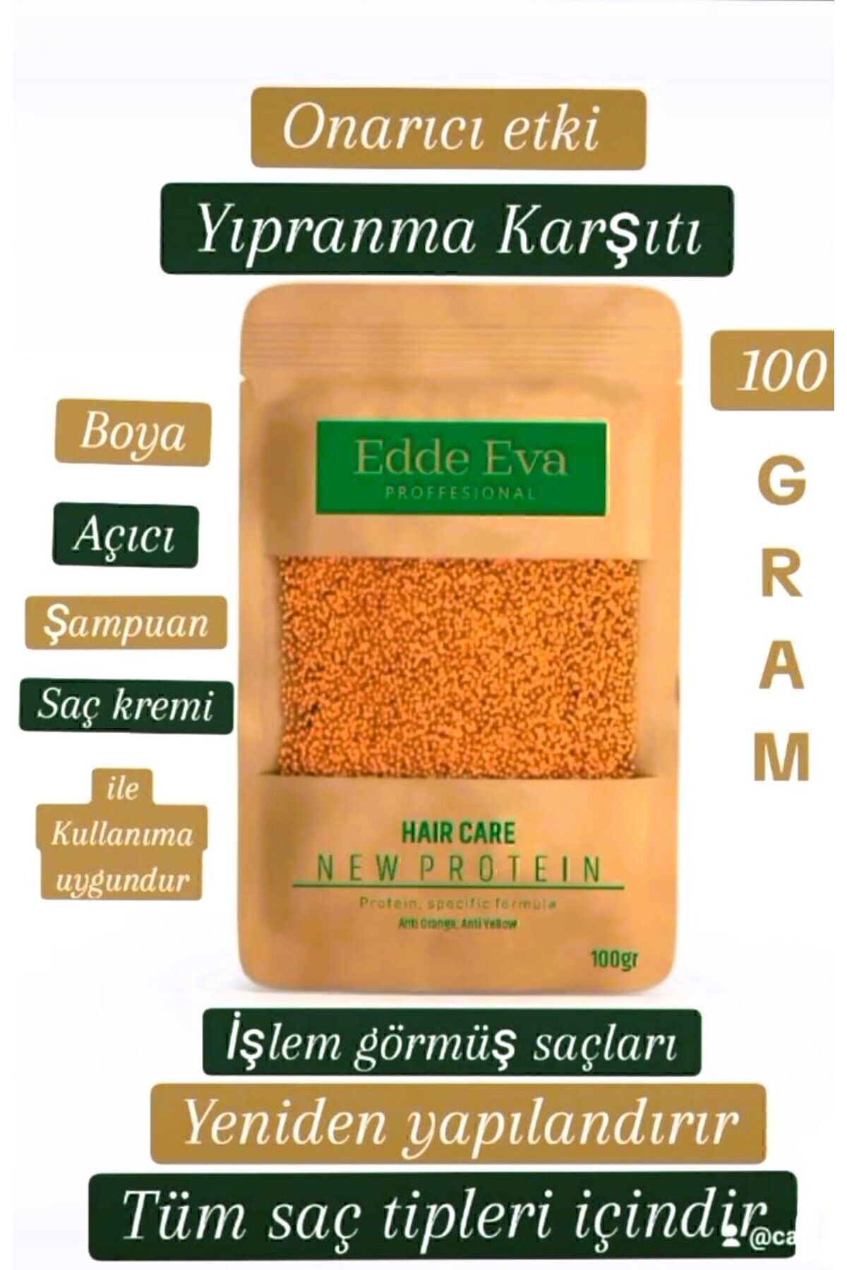 Edde Eva Saç Bakım Proteini 100 gr Hair Protein